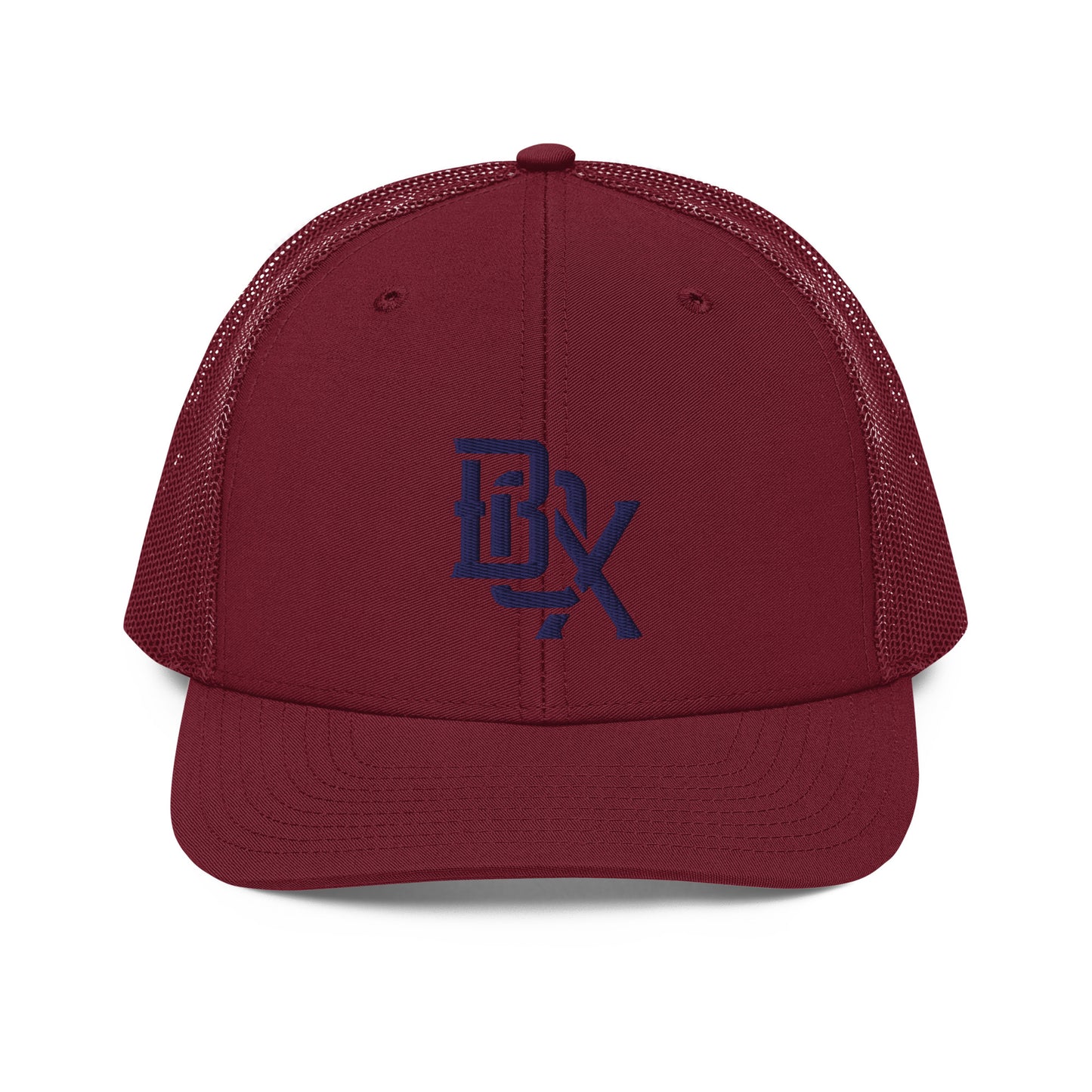 "BOX" Snapback Trucker Cap | Richardson 112 | E Luna CLASSIC Solocrest 1 Navy Thread Front Logo