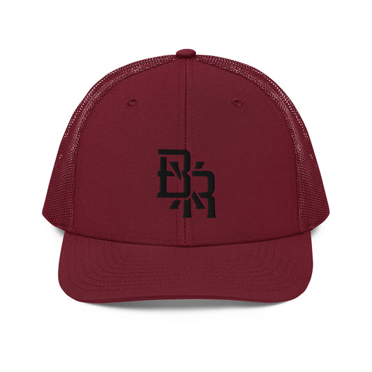 "BXR" Snapback Trucker Cap | Richardson 112 | E Luna CLASSIC Solocrest 1 Black Thread Front Logo