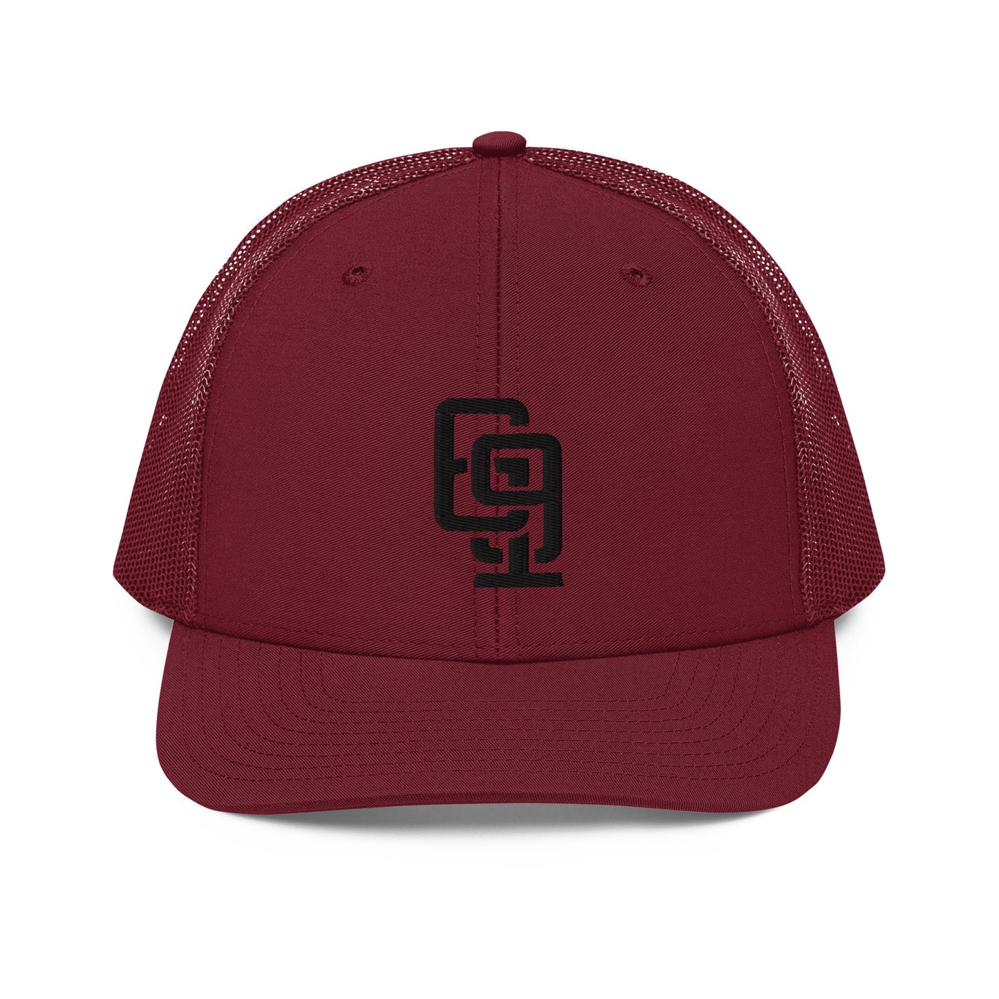 "619" Snapback Trucker Cap | Richardson 112 | E Luna CLASSIC Solocrest 1 Black Thread Front Logo