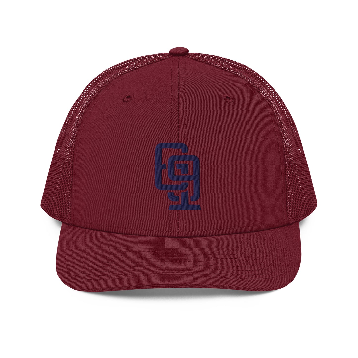 "619" Snapback Trucker Cap | Richardson 112 | E Luna CLASSIC Solocrest 1 Navy Thread Front Logo