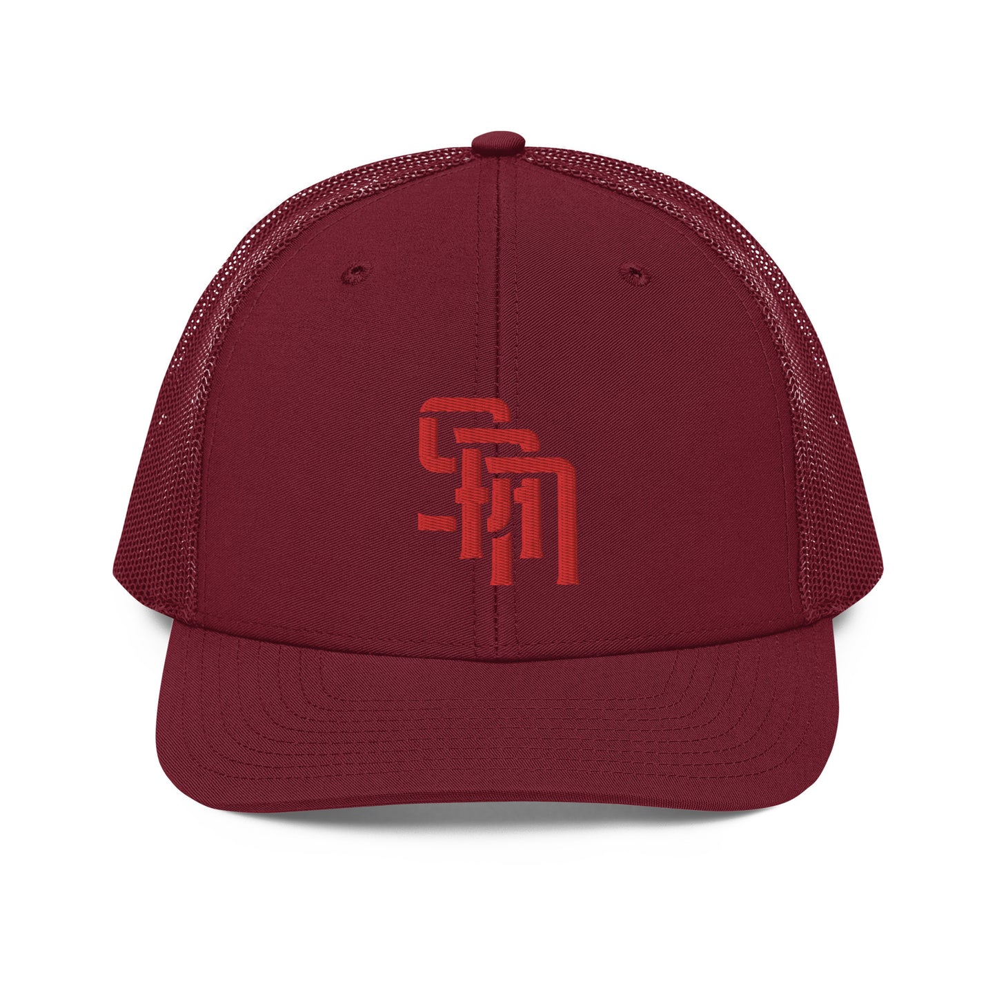 "SAN" Snapback Trucker Cap | Richardson 112 | E Luna Brand CLASSIC Solocrest 1 Red Thread Front Logo