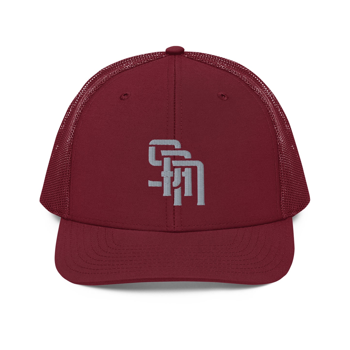 "SAN" Snapback Trucker Cap | Richardson 112 | E Luna Brand CLASSIC Solocrest 1 Grey Thread Front Logo