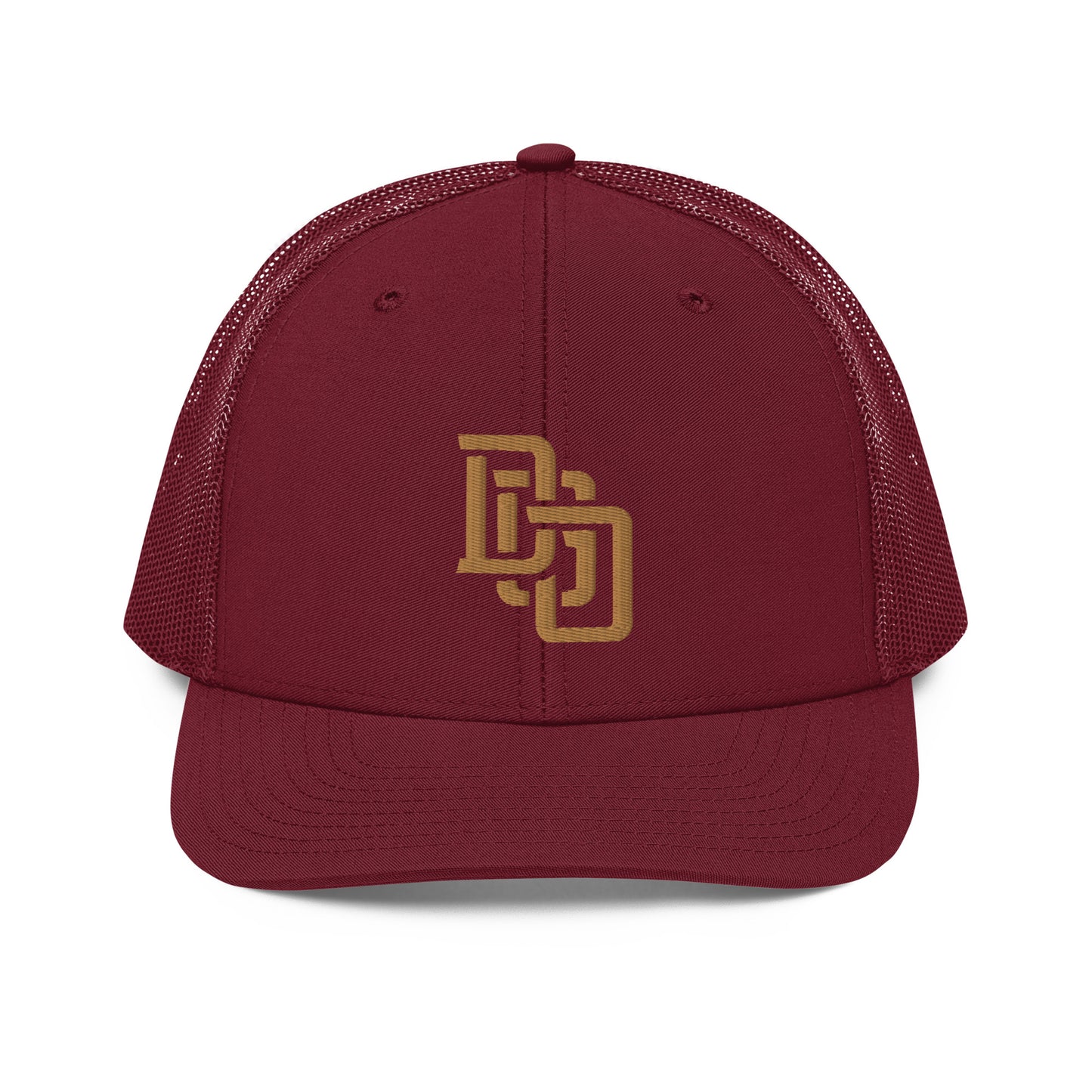 "DGO" Snapback Trucker Cap | Richardson 112 | E Luna CLASSIC Solocrest 1 Old Gold Thread Front Logo
