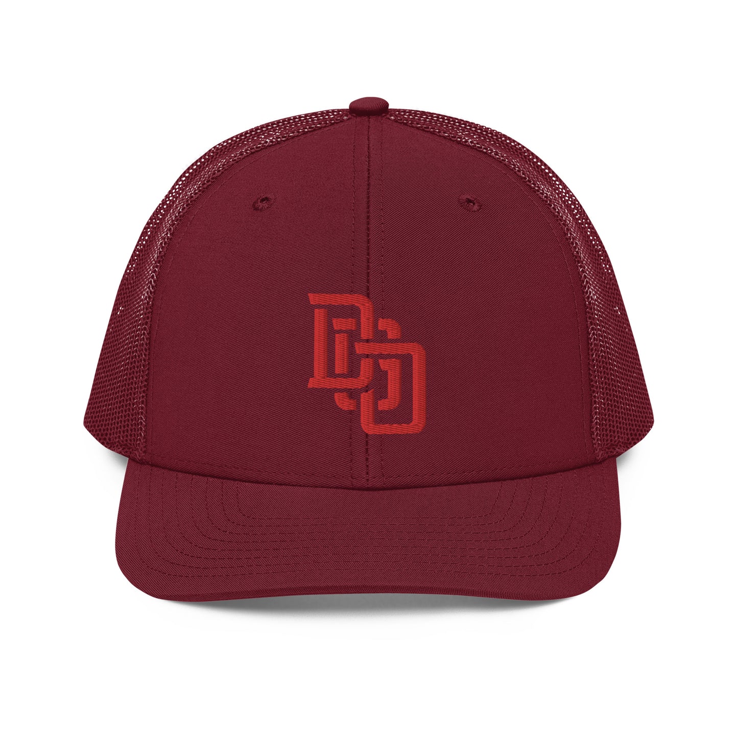"DGO" Snapback Trucker Cap | Richardson 112 | E Luna CLASSIC Solocrest 1 Red Thread Front Logo