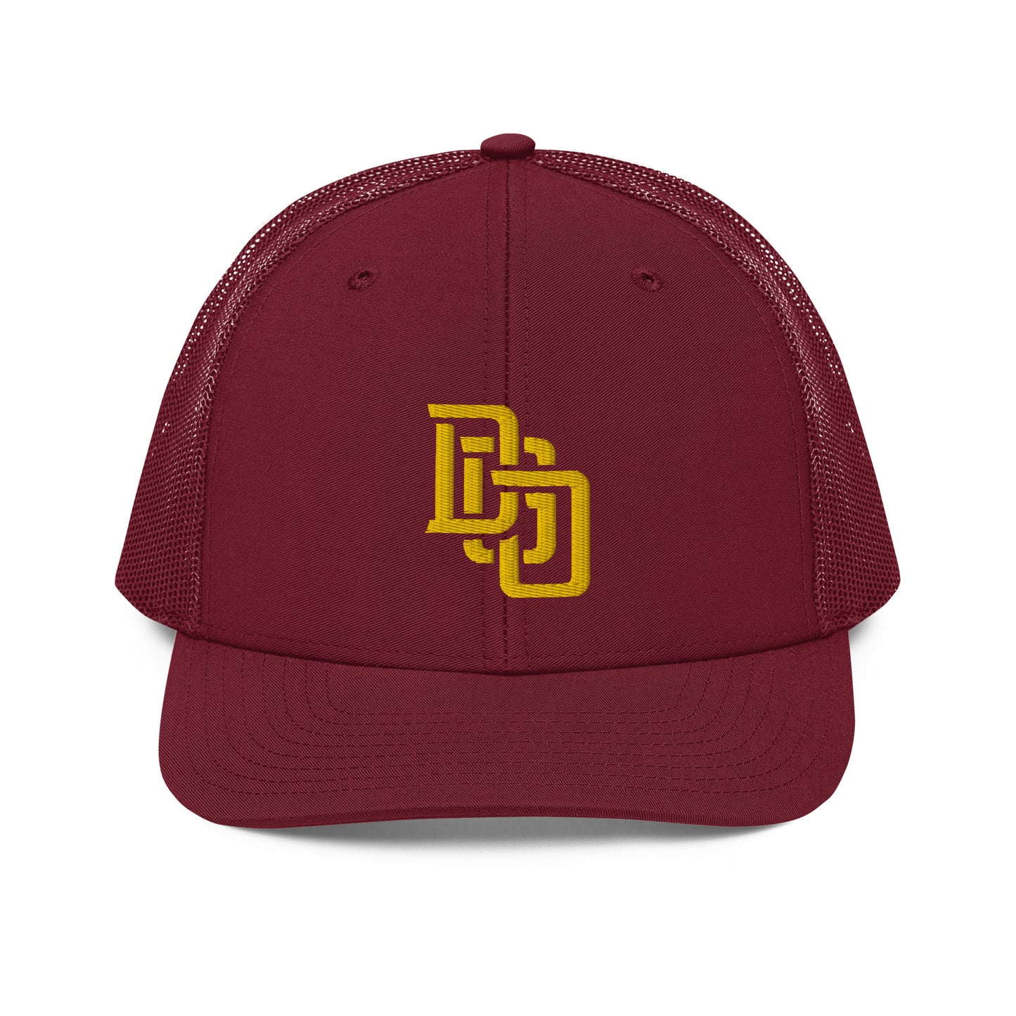 "DGO" Snapback Trucker Cap | Richardson 112 | E Luna CLASSIC Solocrest 1 Gold Thread Front Logo