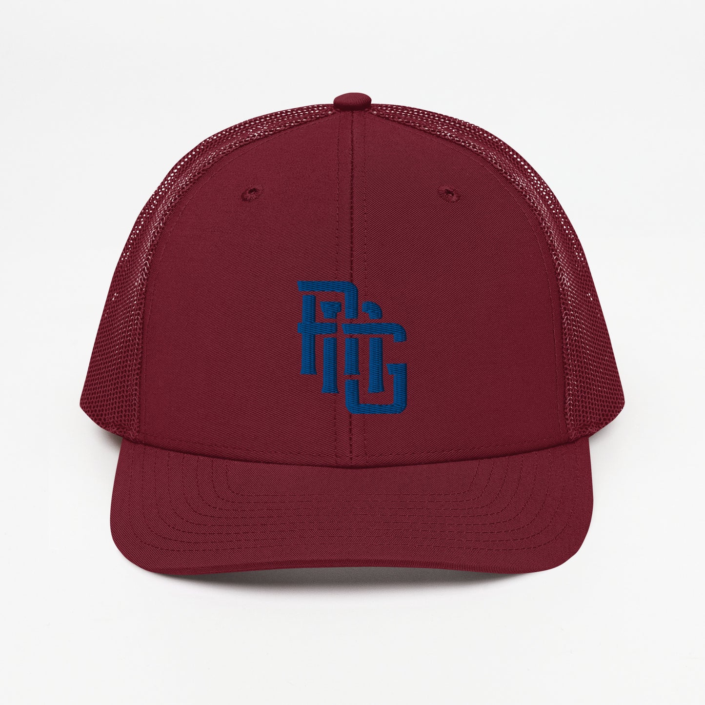 "ANG" Snapback Trucker Cap | Richardson 112 | E Luna CLASSIC Solocrest 1 Royal Thread Front Logo