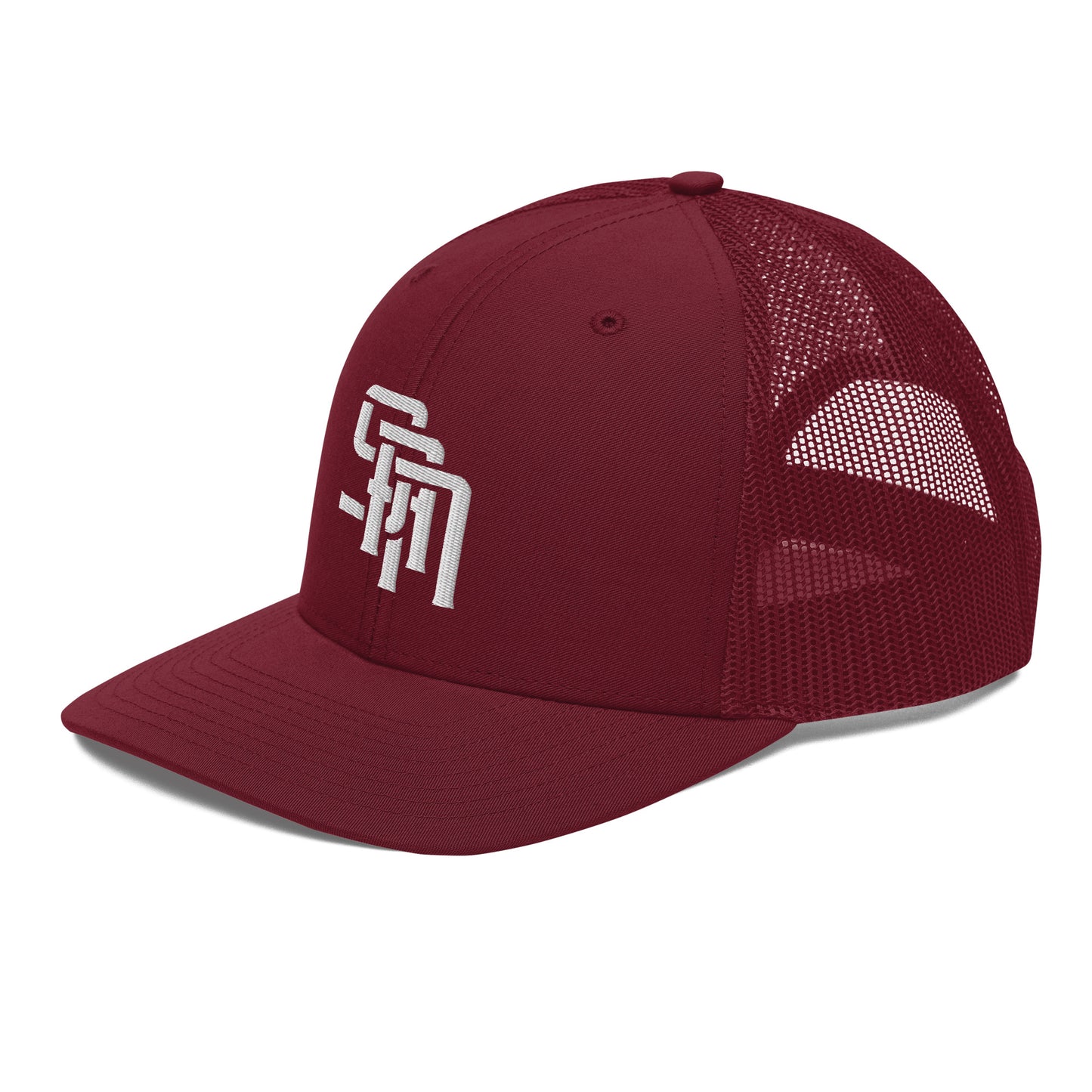 "SAN" Snapback Trucker Cap | Richardson 112 | E Luna Brand CLASSIC Solocrest 1 White Thread Front Logo