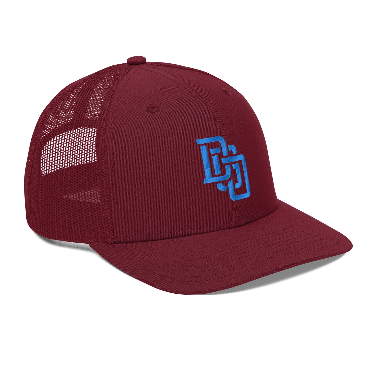 "DGO" Snapback Trucker Cap | Richardson 112 | E Luna CLASSIC Solocrest 1 Aqua/Teal Thread Front Logo