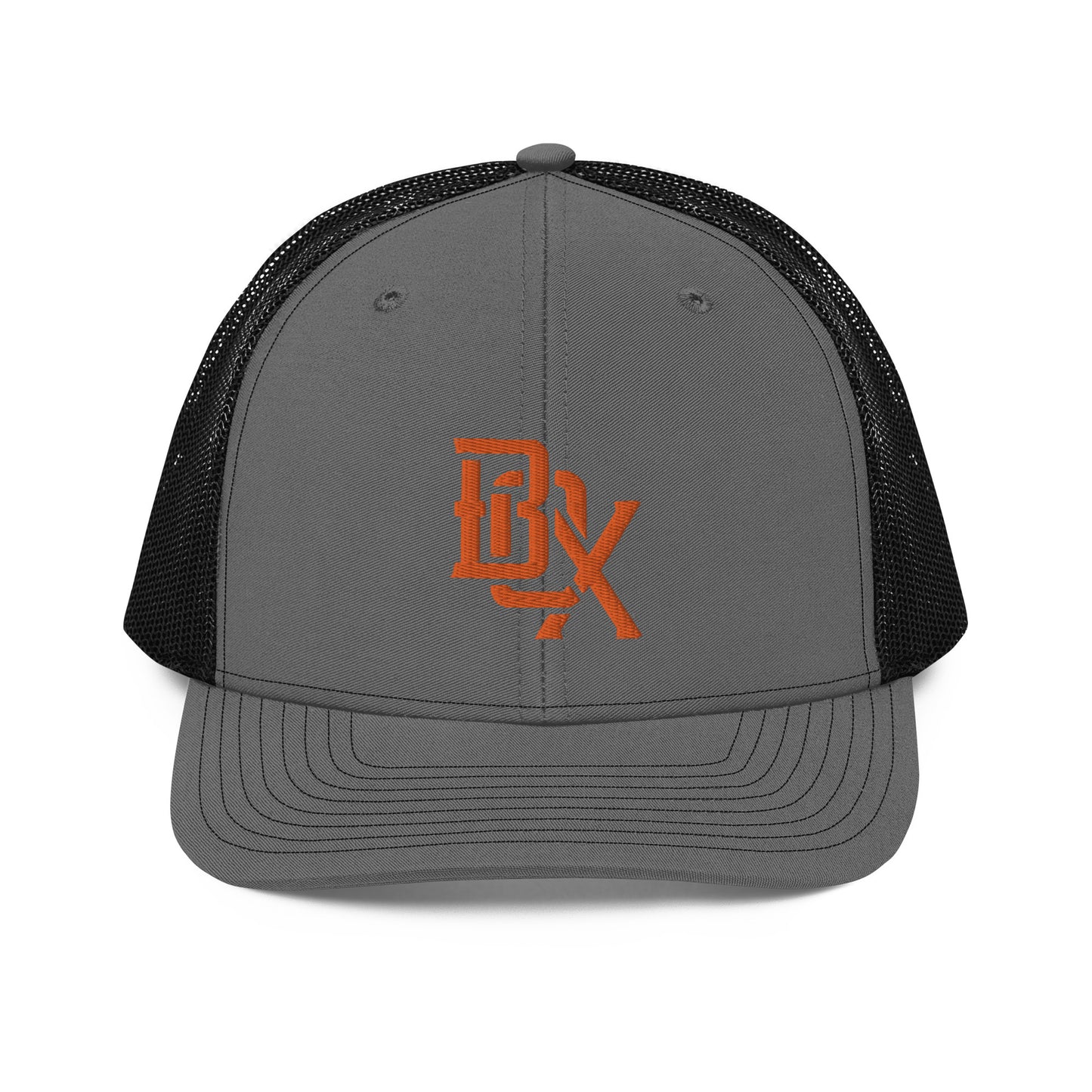 "BOX" Snapback Trucker Cap | Richardson 112 | E Luna CLASSIC Solocrest 1 Orange Thread Front Logo