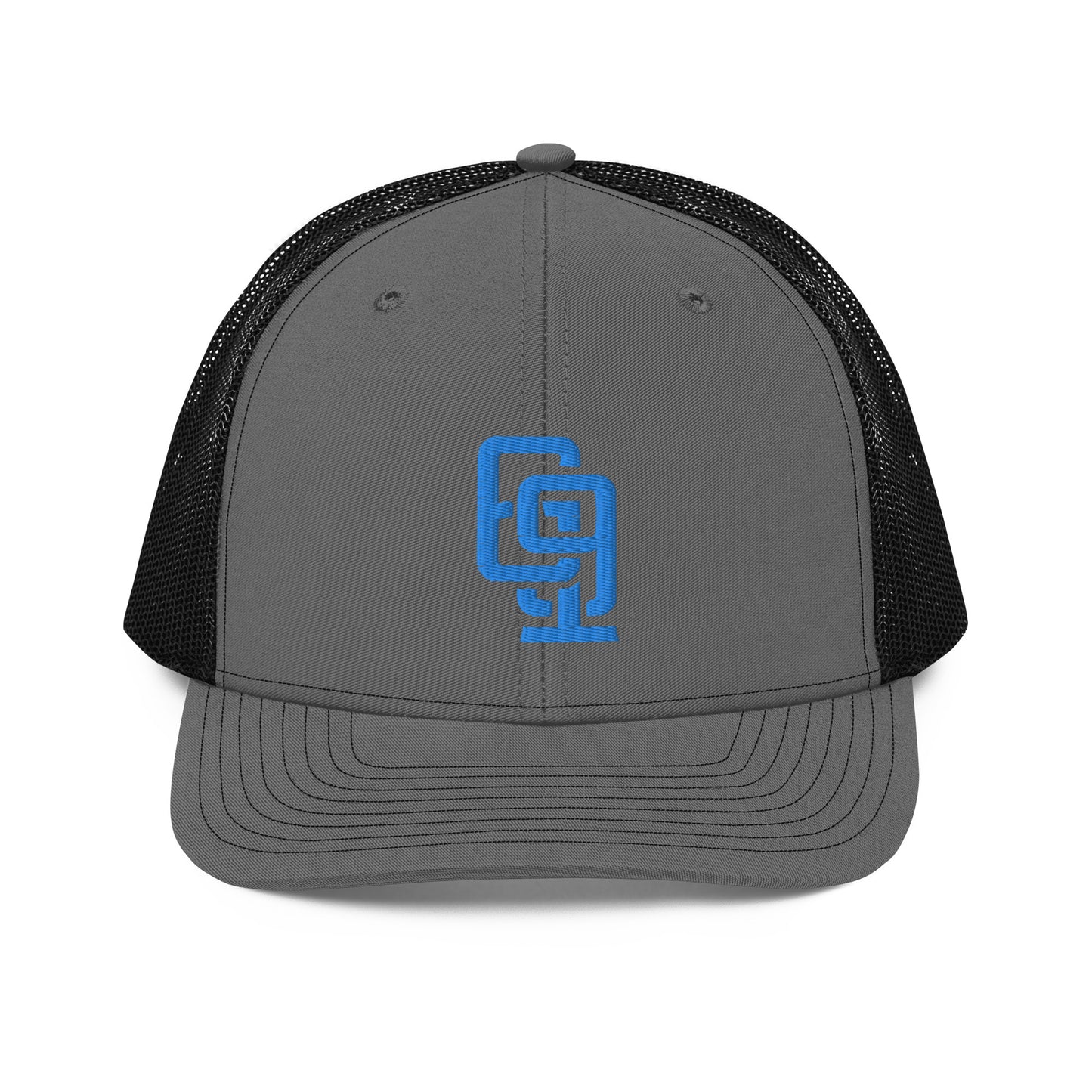"619" Snapback Trucker Cap | Richardson 112 | E Luna CLASSIC Solocrest 1 Aqua/Teal Thread Front Logo