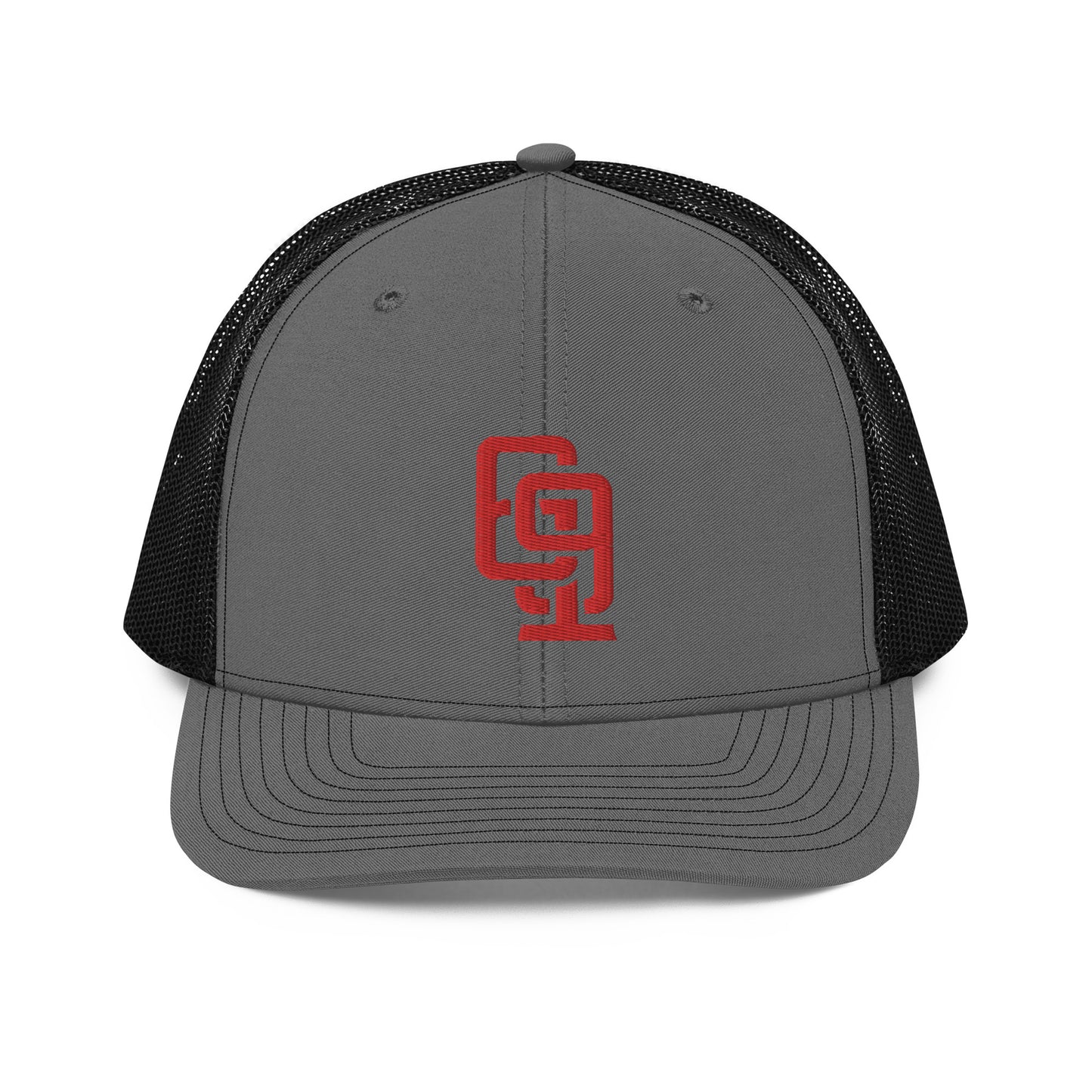 "619" Snapback Trucker Cap | Richardson 112 | E Luna CLASSIC Solocrest 1 Red Thread Front Logo