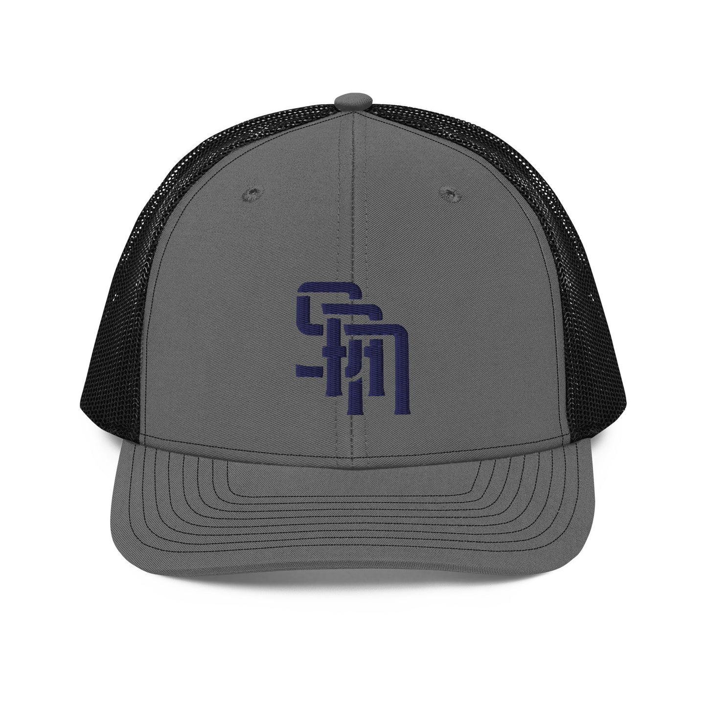 "SAN" Snapback Trucker Cap | Richardson 112 | E Luna Brand CLASSIC Solocrest 1 Navy Thread Front Logo