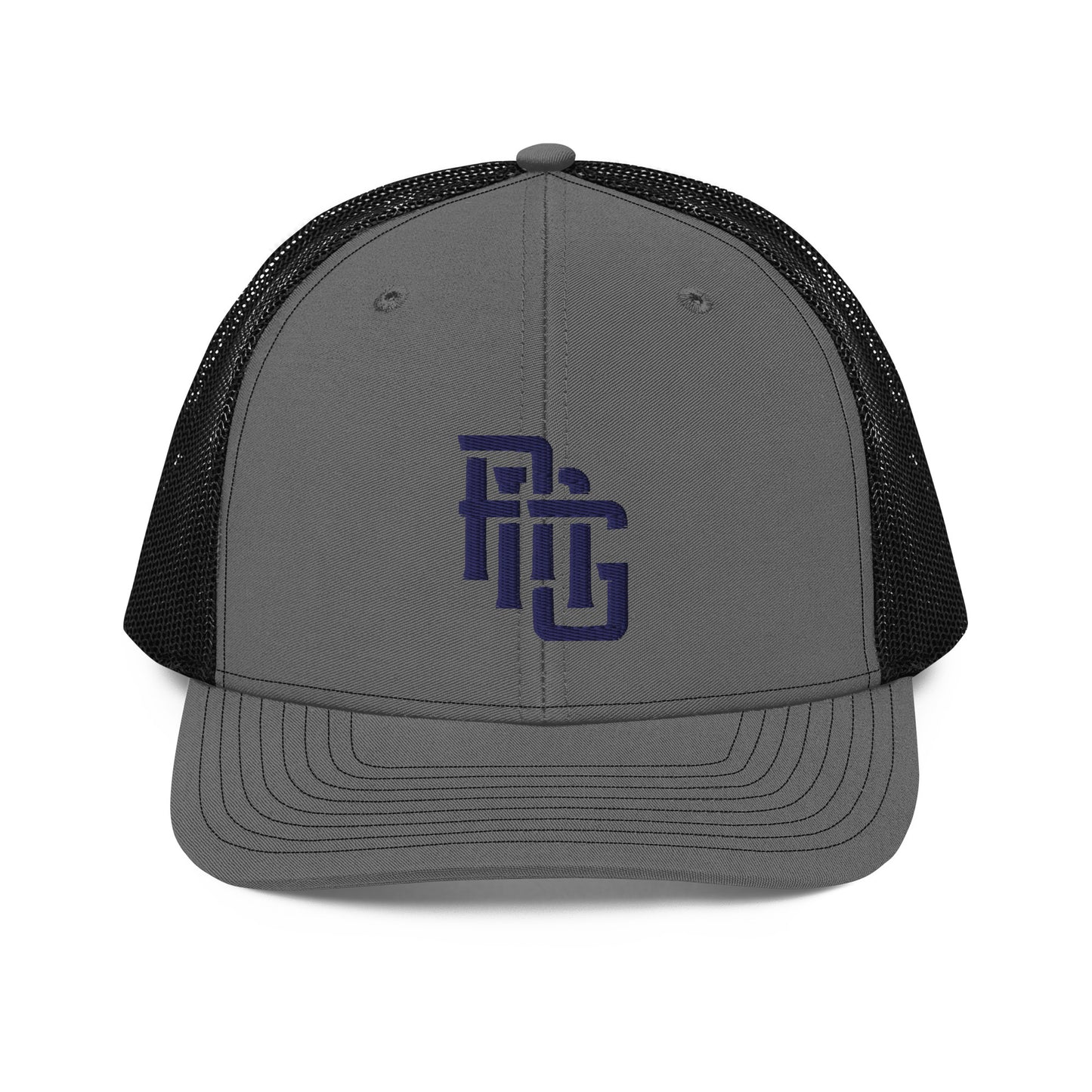 "ANG" Snapback Trucker Cap | Richardson 112 | E Luna CLASSIC Solocrest 1 Navy Thread Front Logo