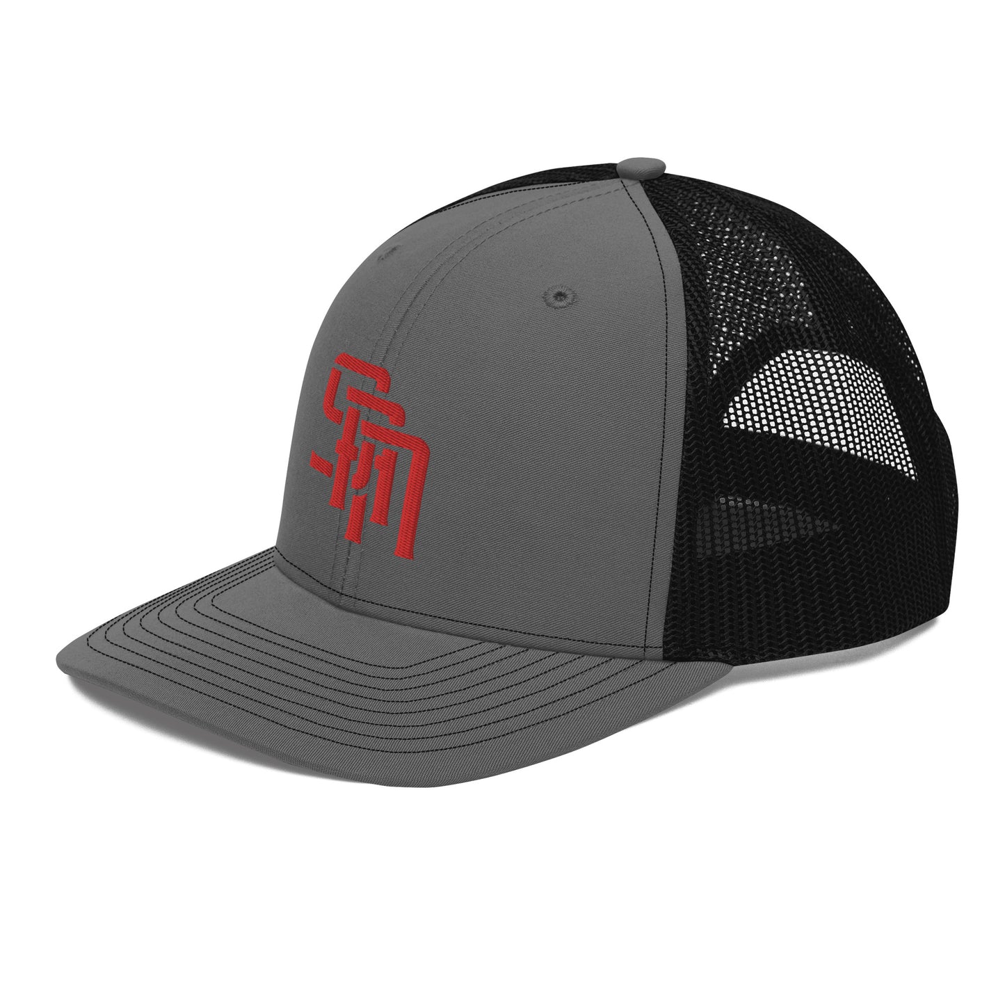 "SAN" Snapback Trucker Cap | Richardson 112 | E Luna Brand CLASSIC Solocrest 1 Red Thread Front Logo