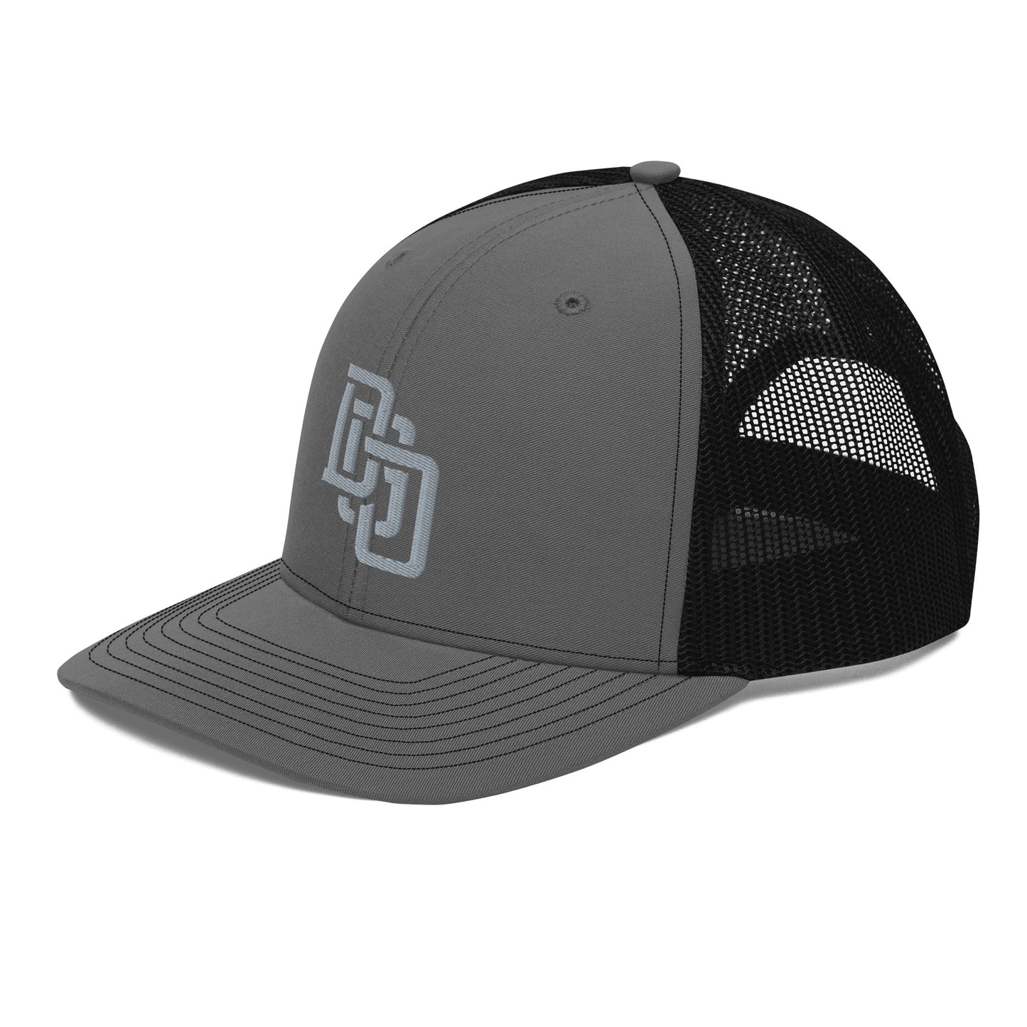 "DGO" Snapback Trucker Cap | Richardson 112 | E Luna CLASSIC Solocrest 1 Grey Thread Front Logo