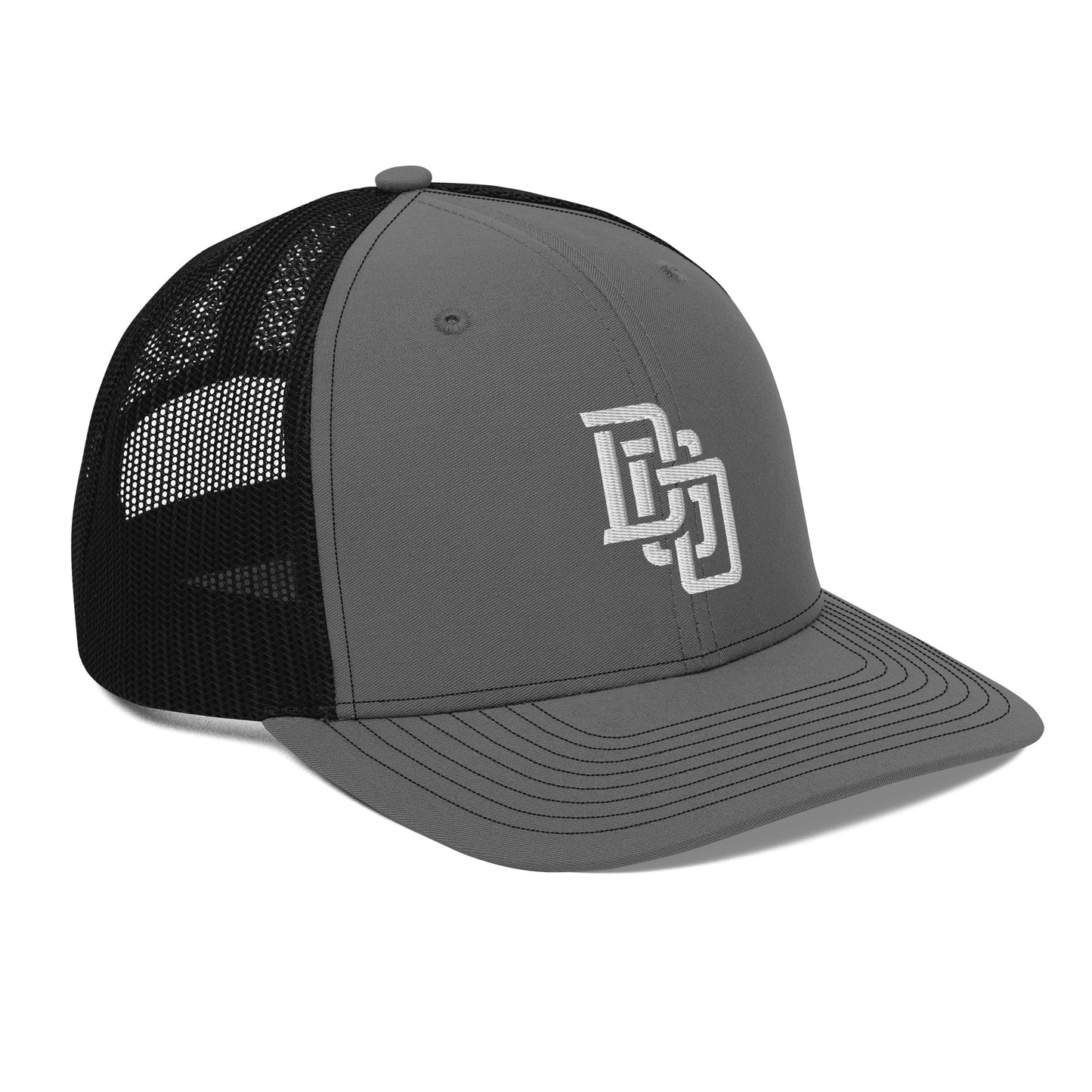"DGO" Snapback Trucker Cap | Richardson 112 | E Luna CLASSIC Solocrest 1 White Thread Front Logo