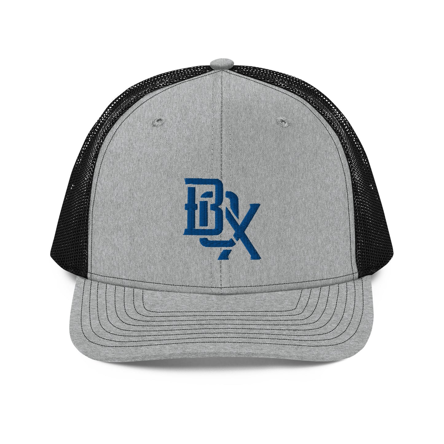 "BOX" Snapback Trucker Cap | Richardson 112 | E Luna CLASSIC Solocrest 1 Royal Thread Front Logo