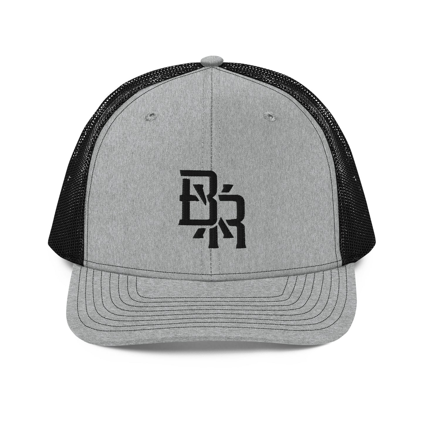 "BXR" Snapback Trucker Cap | Richardson 112 | E Luna CLASSIC Solocrest 1 Black Thread Front Logo