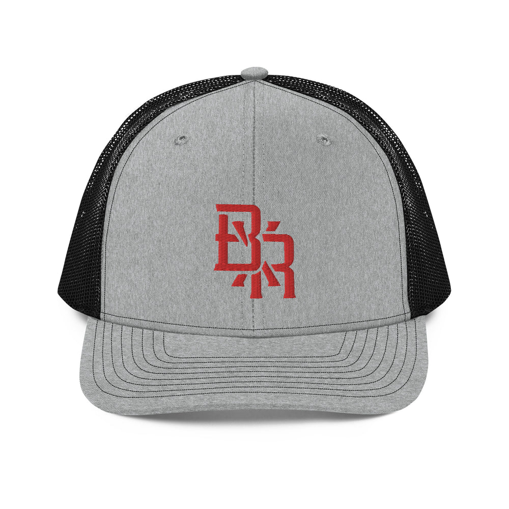 "BXR" Snapback Trucker Cap | Richardson 112 | E Luna CLASSIC Solocrest 1 Red Thread Front Logo