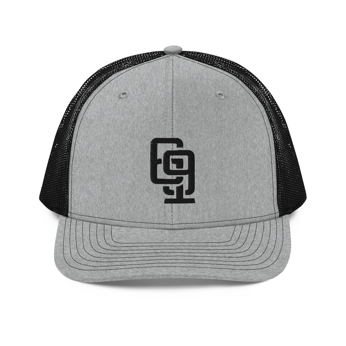 "619" Snapback Trucker Cap | Richardson 112 | E Luna CLASSIC Solocrest 1 Black Thread Front Logo