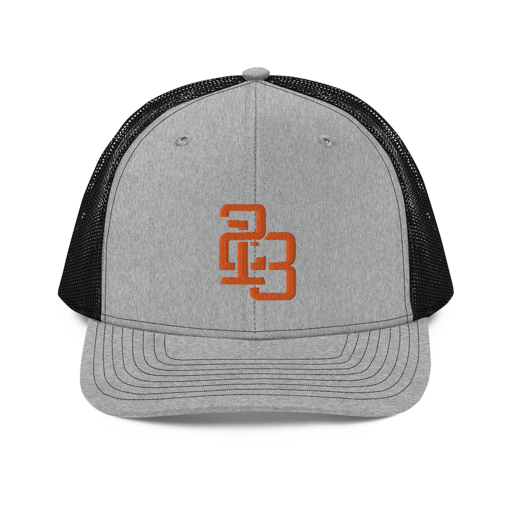 Boné Trucker Snapback "213" | Richardson 112 | E Luna CLÁSSICO Solocrest 1 com Logo Frontal em Fio Laranja