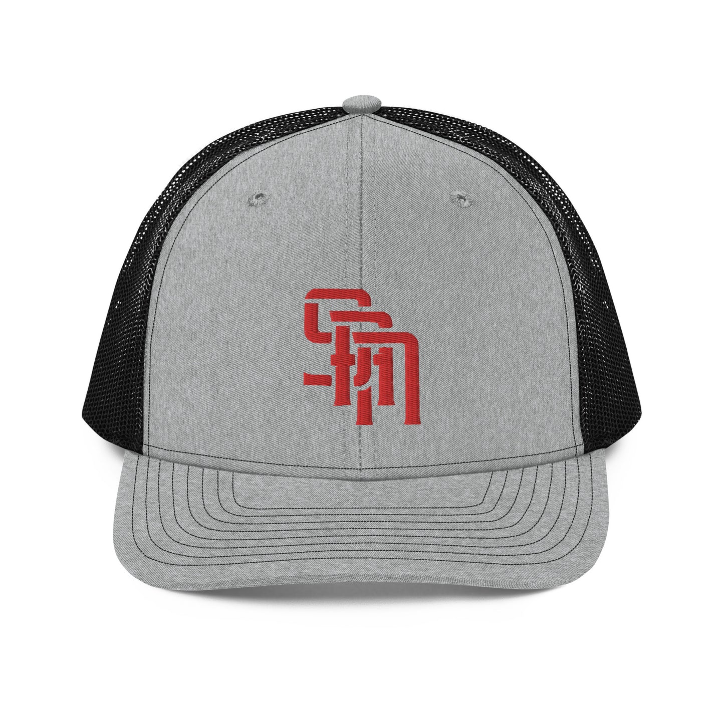 "SAN" Snapback Trucker Cap | Richardson 112 | E Luna Brand CLASSIC Solocrest 1 Red Thread Front Logo
