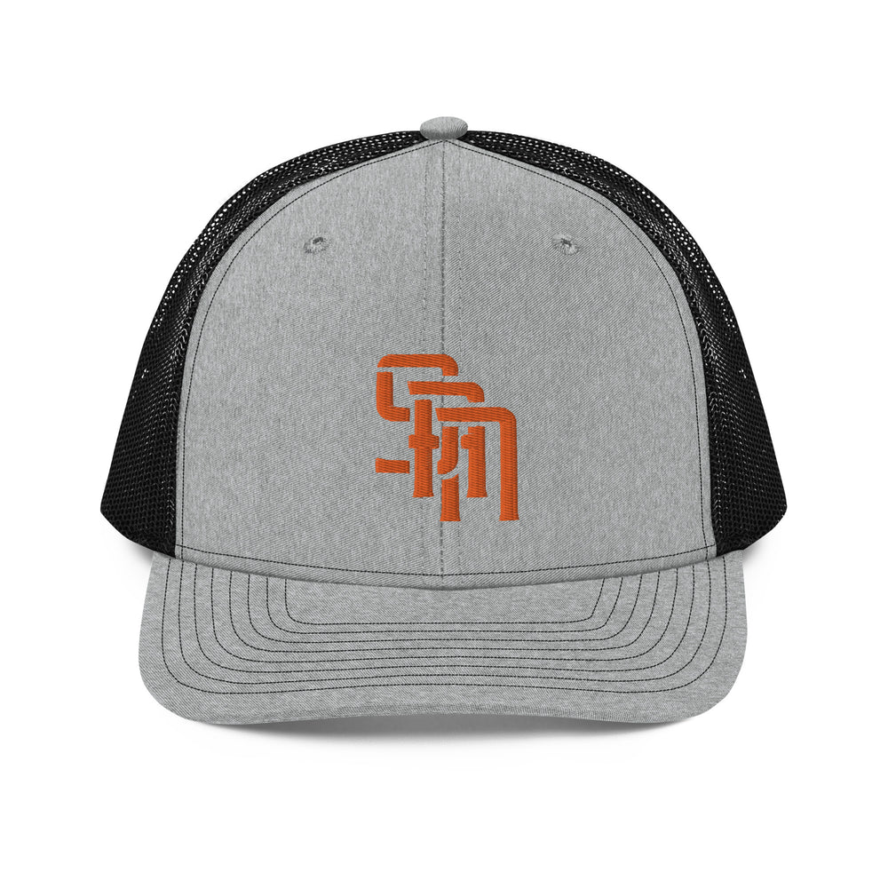 Boné Trucker SAN | E Luna Brand CORE | Logotipo 1 Fio Laranja