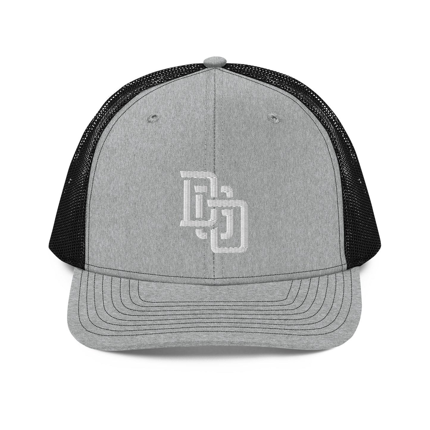 "DGO" Snapback Trucker Cap | Richardson 112 | E Luna CLASSIC Solocrest 1 White Thread Front Logo