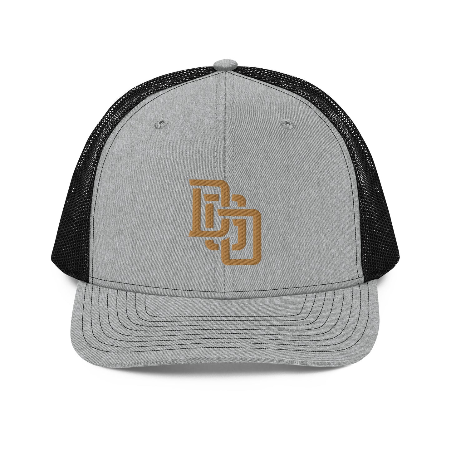 "DGO" Snapback Trucker Cap | Richardson 112 | E Luna CLASSIC Solocrest 1 Old Gold Thread Front Logo