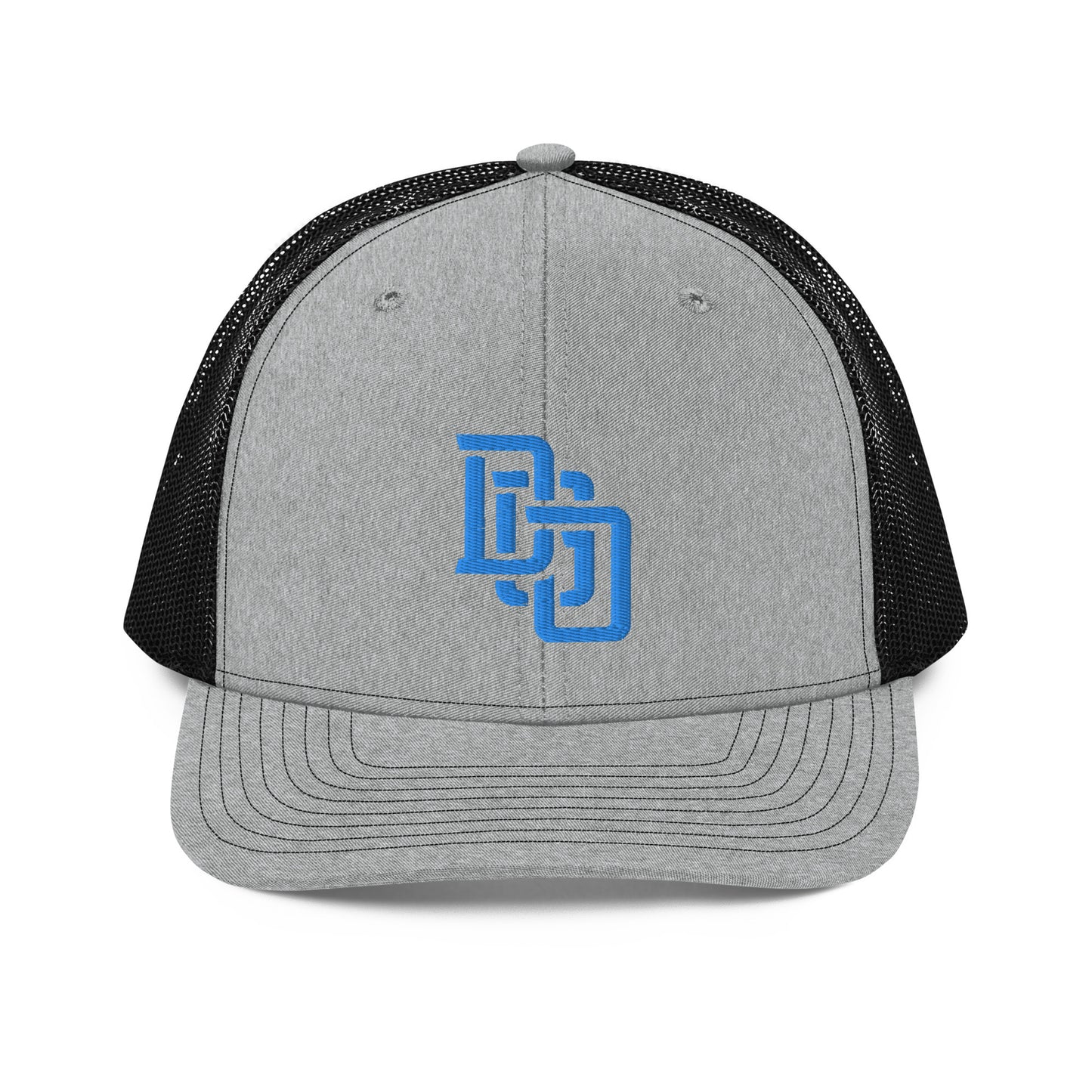 "DGO" Snapback Trucker Cap | Richardson 112 | E Luna CLASSIC Solocrest 1 Aqua/Teal Thread Front Logo