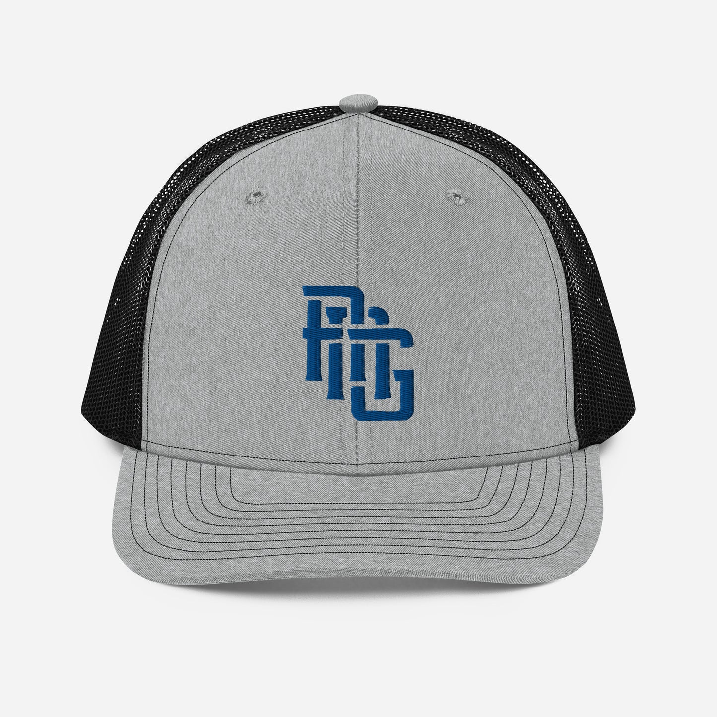 "ANG" Snapback Trucker Cap | Richardson 112 | E Luna CLASSIC Solocrest 1 Royal Thread Front Logo