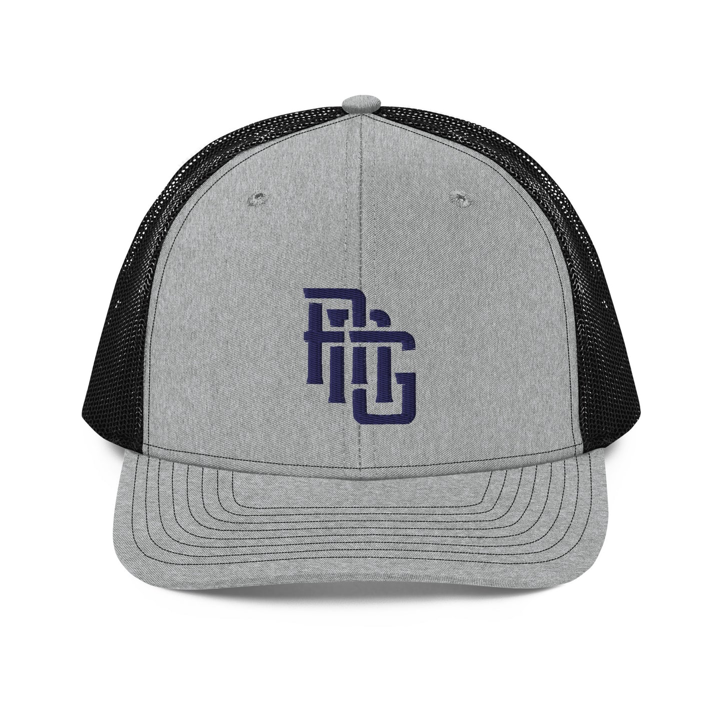 "ANG" Snapback Trucker Cap | Richardson 112 | E Luna CLASSIC Solocrest 1 Navy Thread Front Logo
