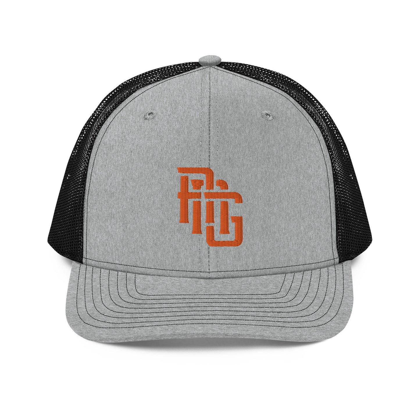 "ANG" Snapback Trucker Cap | Richardson 112 | E Luna CLASSIC Solocrest 1 Orange Thread Front Logo