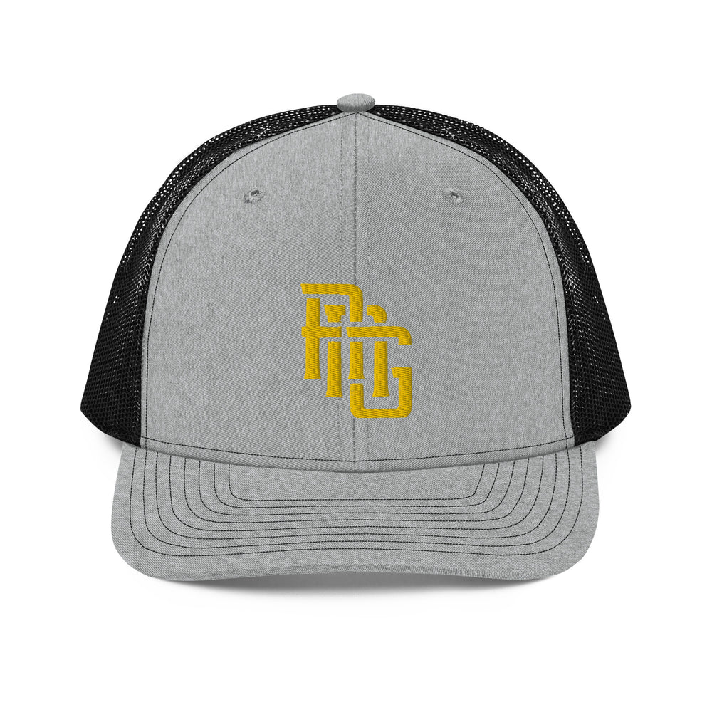 Gorra de camionero "ANG" Snapback | Richardson 112 | E Luna CLASSIC Solocrest 1 Logotipo frontal de hilo dorado