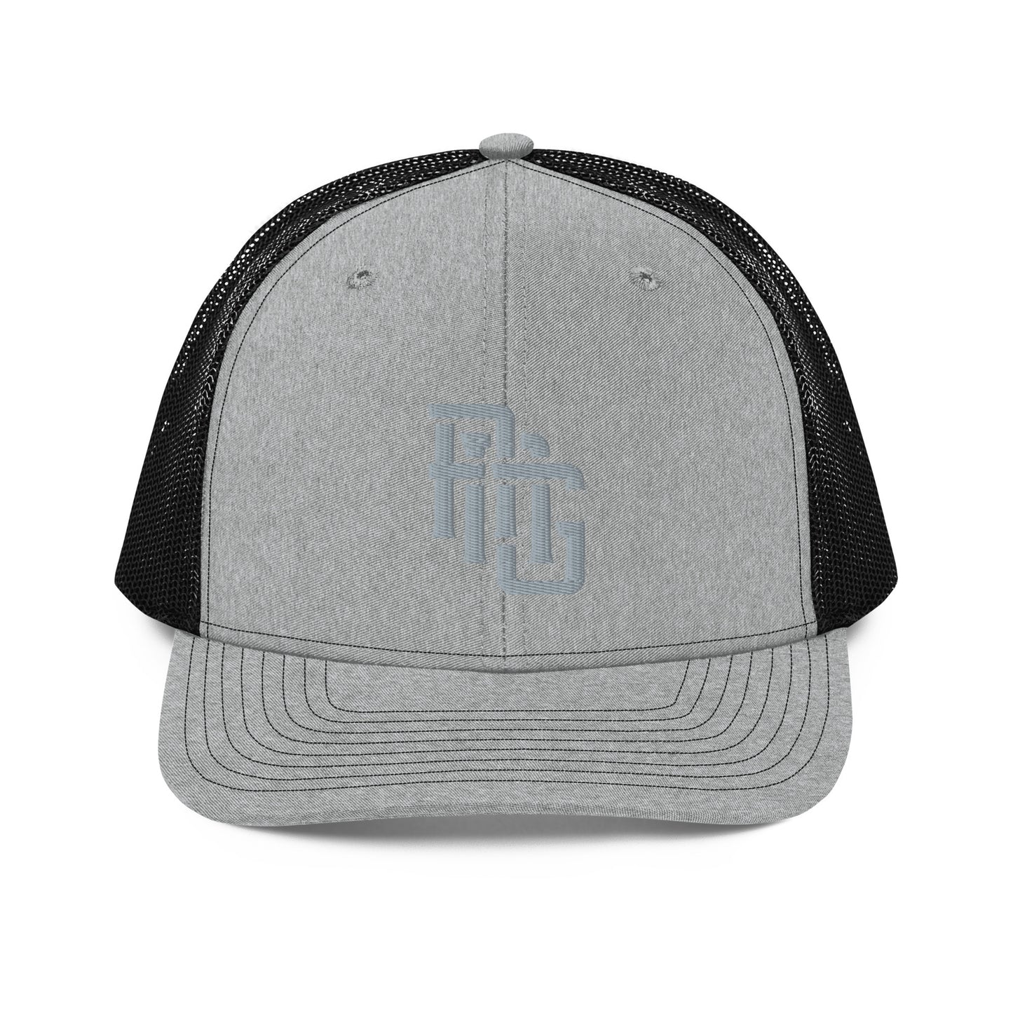 "ANG" Snapback Trucker Cap | Richardson 112 | E Luna CLASSIC Solocrest 1 Grey Thread Front Logo