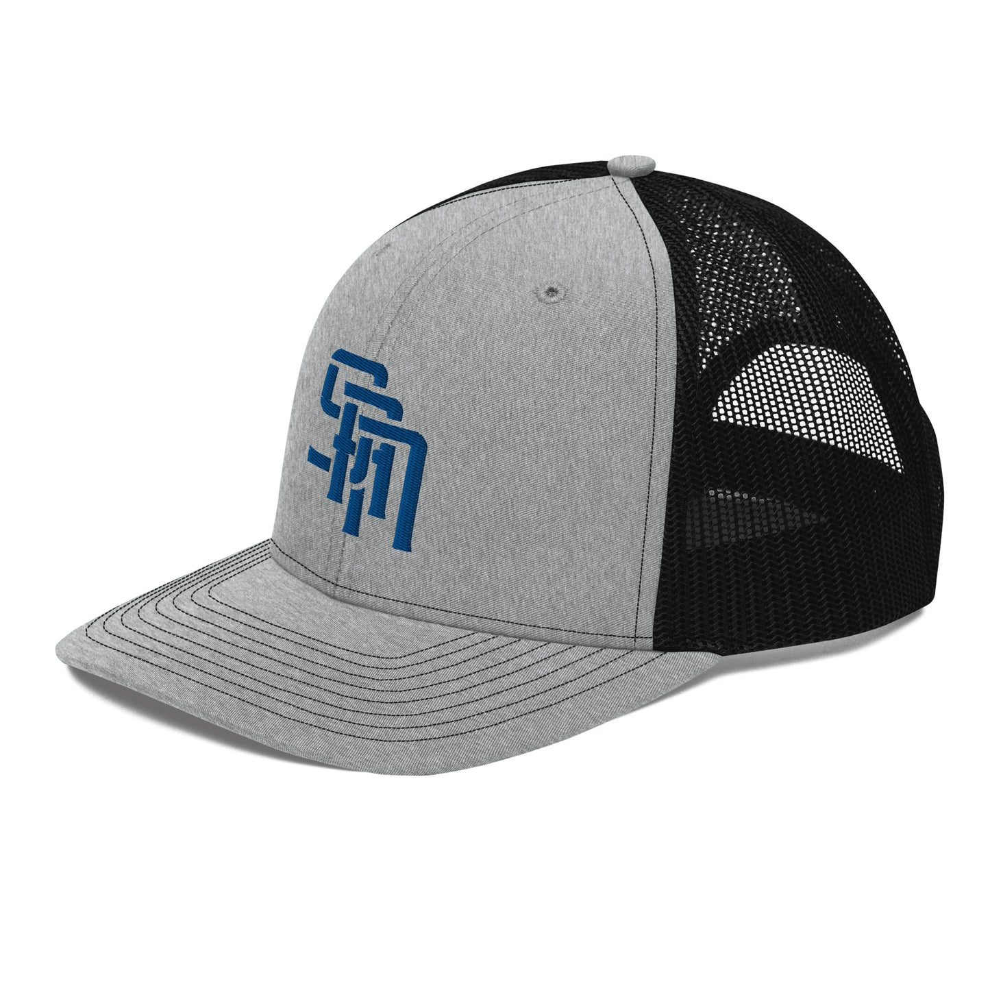 "SAN" Snapback Trucker Cap | Richardson 112 | E Luna Brand CLASSIC Solocrest 1 Royal Thread Front Logo