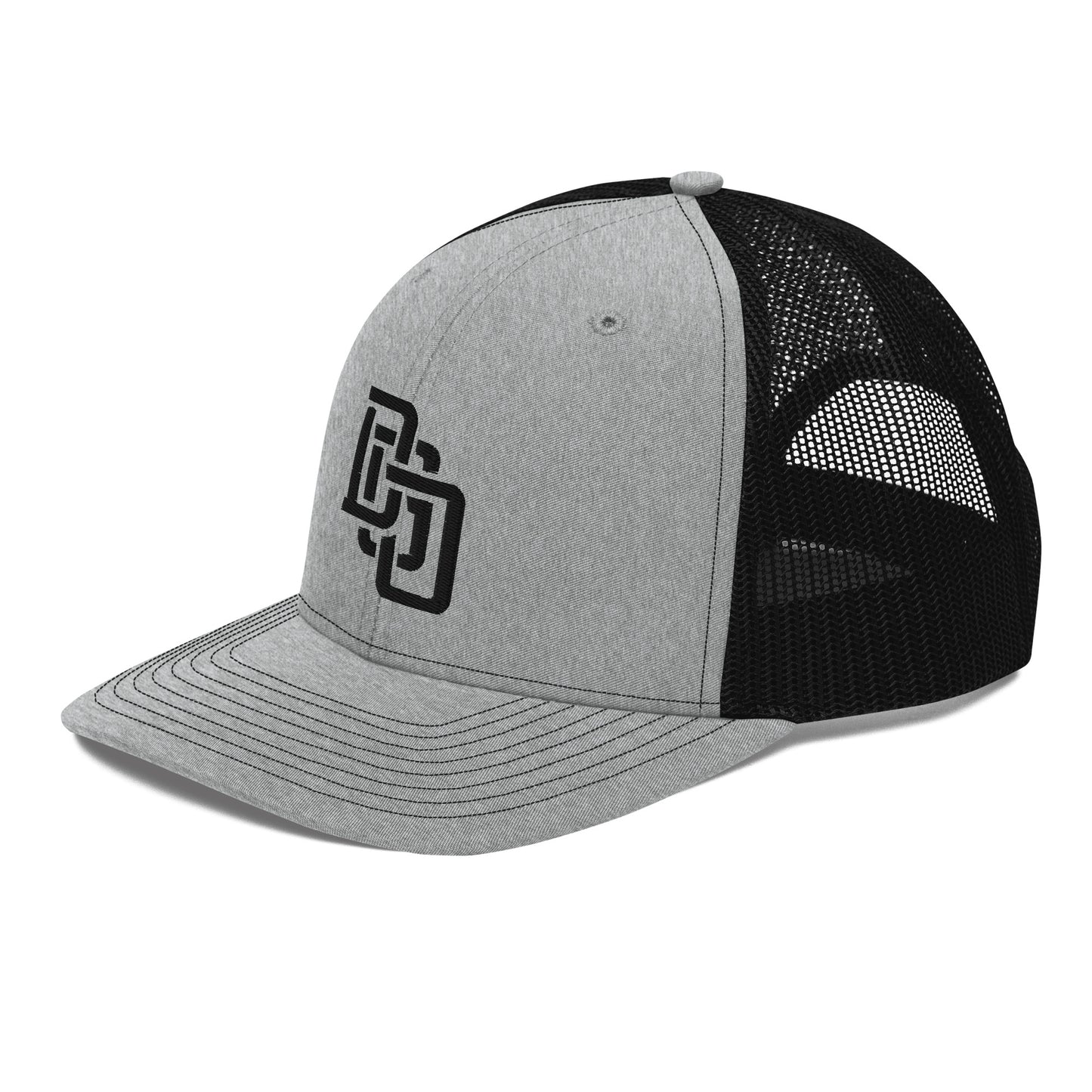 "DGO" Snapback Trucker Cap | Richardson 112 | E Luna CLASSIC Solocrest 1 Black Thread Front Logo