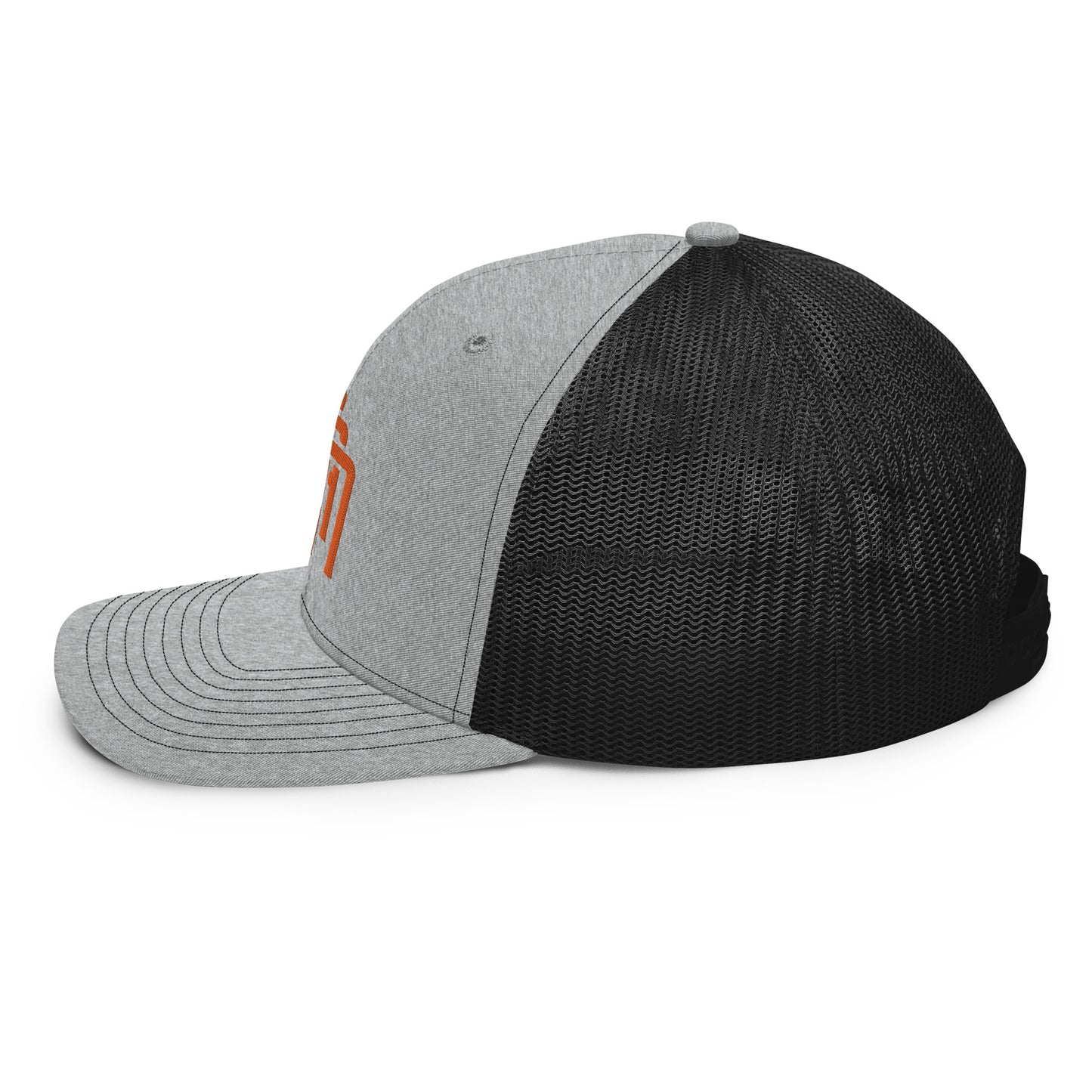 "SAN" Snapback Trucker Cap | Richardson 112 | E Luna Brand CLASSIC Solocrest 1 Orange Thread Front Logo
