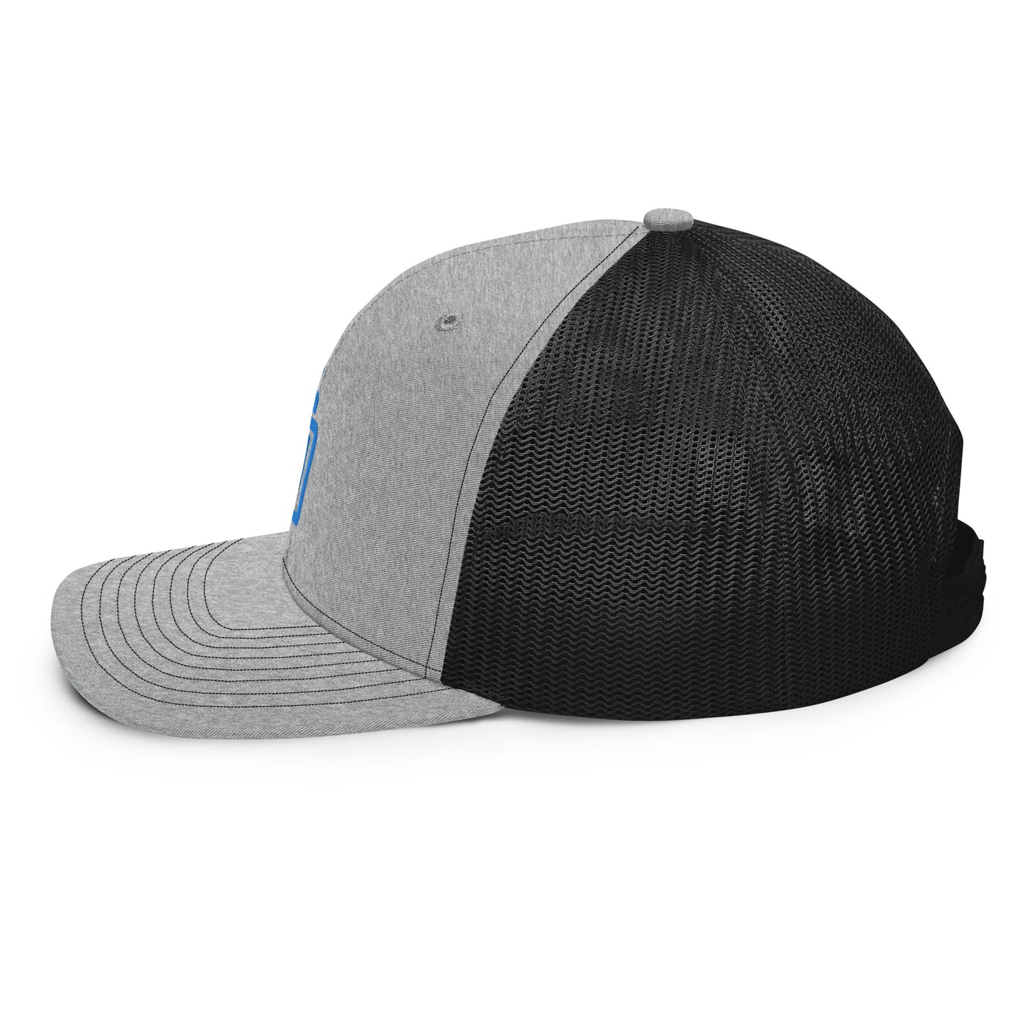 "DGO" Snapback Trucker Cap | Richardson 112 | E Luna CLASSIC Solocrest 1 Aqua/Teal Thread Front Logo