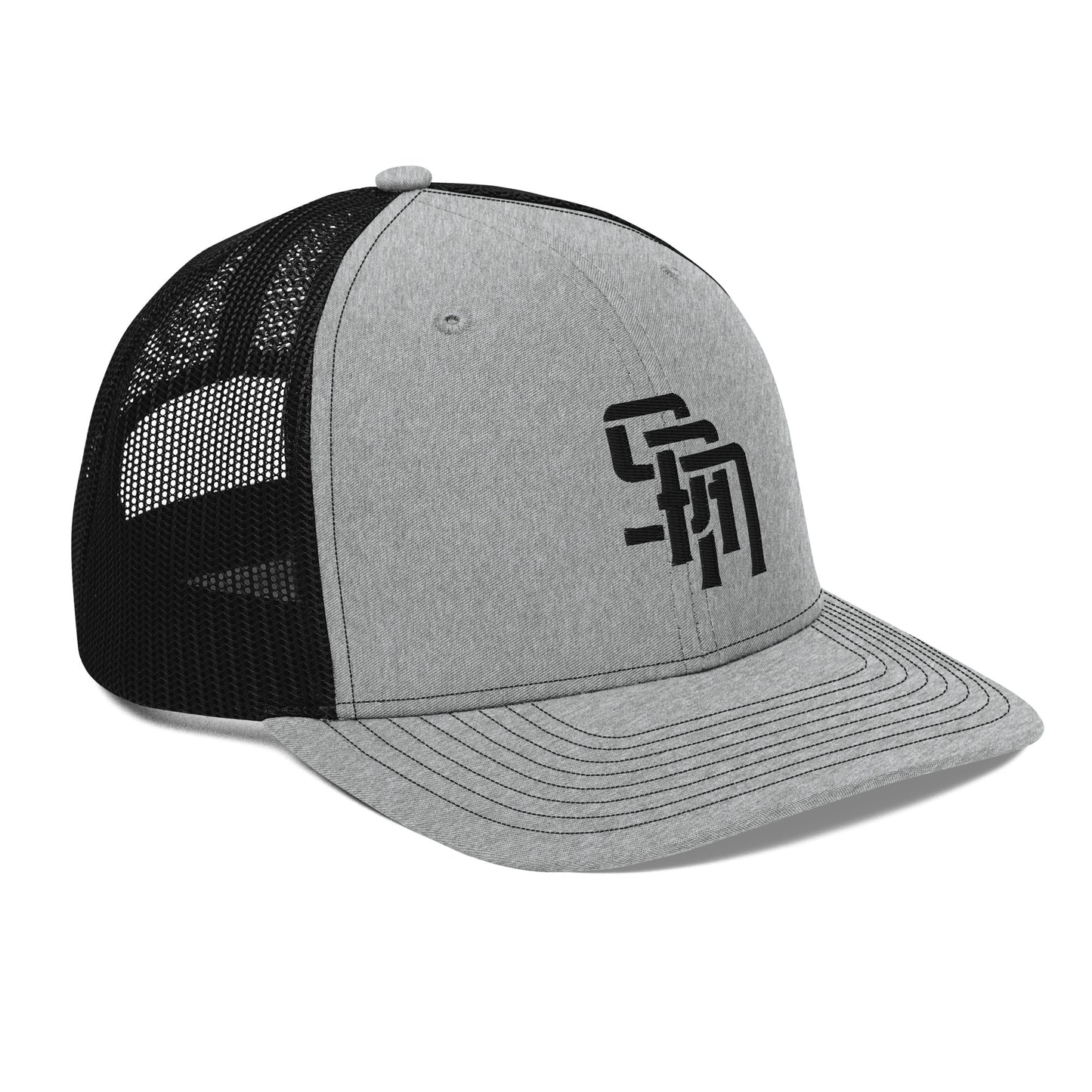 "SAN" Snapback Trucker Cap | Richardson 112 | E Luna Brand CLASSIC Solocrest 1 Black Thread Front Logo