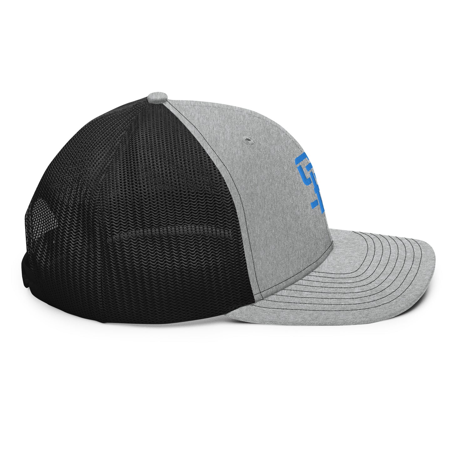 "SAN" Snapback Trucker Cap | Richardson 112 | E Luna Brand CLASSIC Solocrest 1 Aqua/Teal Thread Front Logo