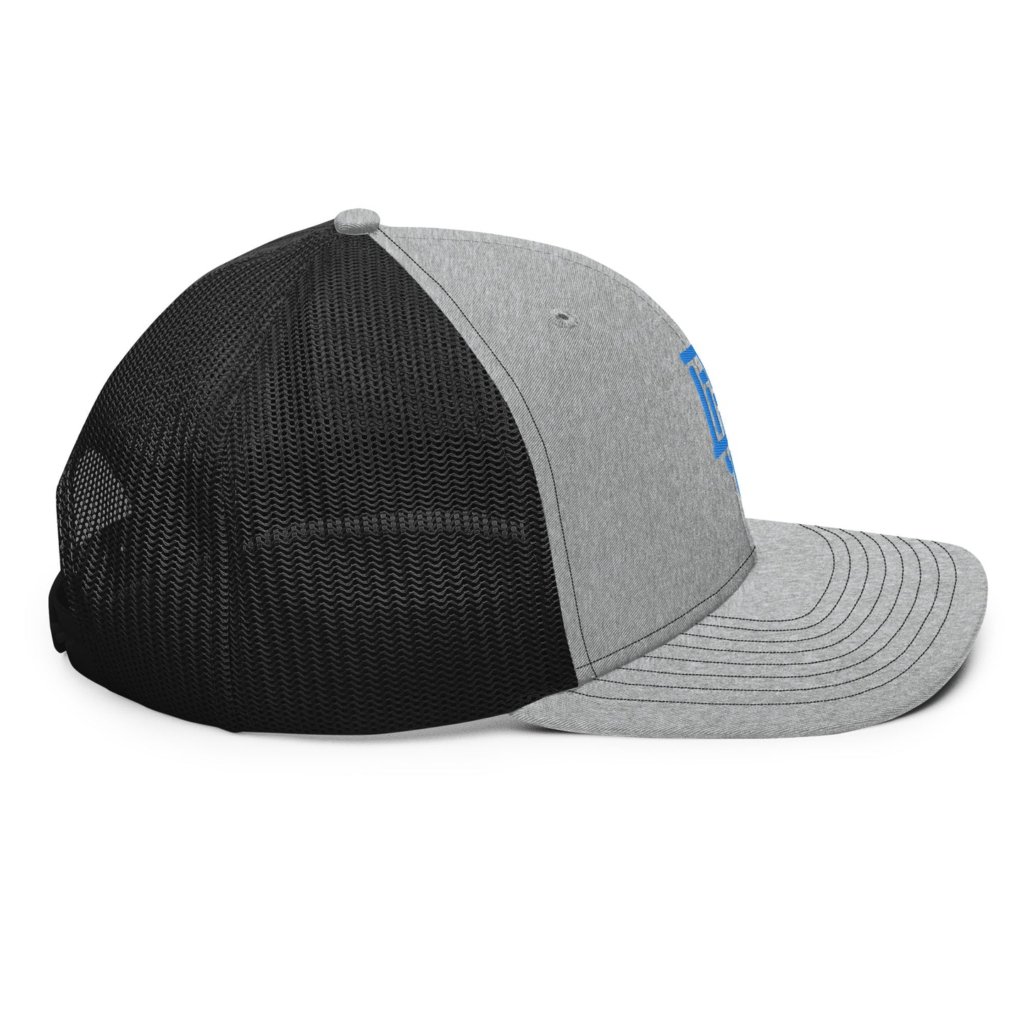 "DGO" Snapback Trucker Cap | Richardson 112 | E Luna CLASSIC Solocrest 1 Aqua/Teal Thread Front Logo