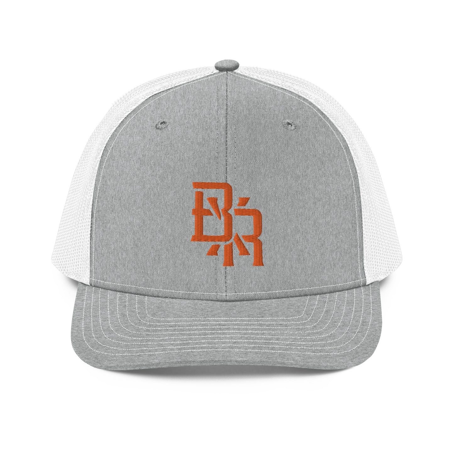 "BXR" Snapback Trucker Cap | Richardson 112 | E Luna CLASSIC Solocrest 1 Orange Thread Front Logo
