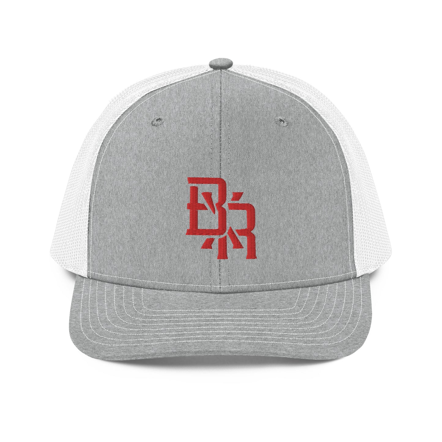 "BXR" Snapback Trucker Cap | Richardson 112 | E Luna CLASSIC Solocrest 1 Red Thread Front Logo
