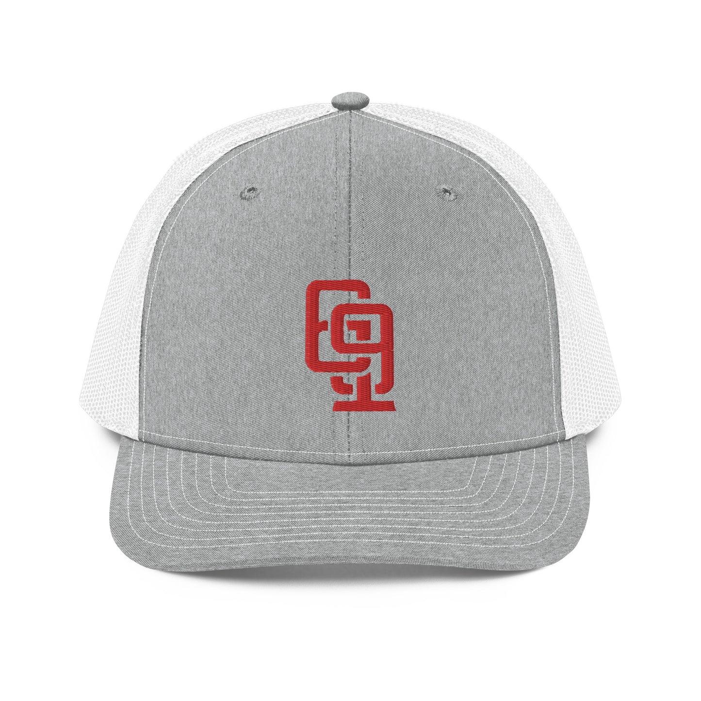 "619" Snapback Trucker Cap | Richardson 112 | E Luna CLASSIC Solocrest 1 Red Thread Front Logo