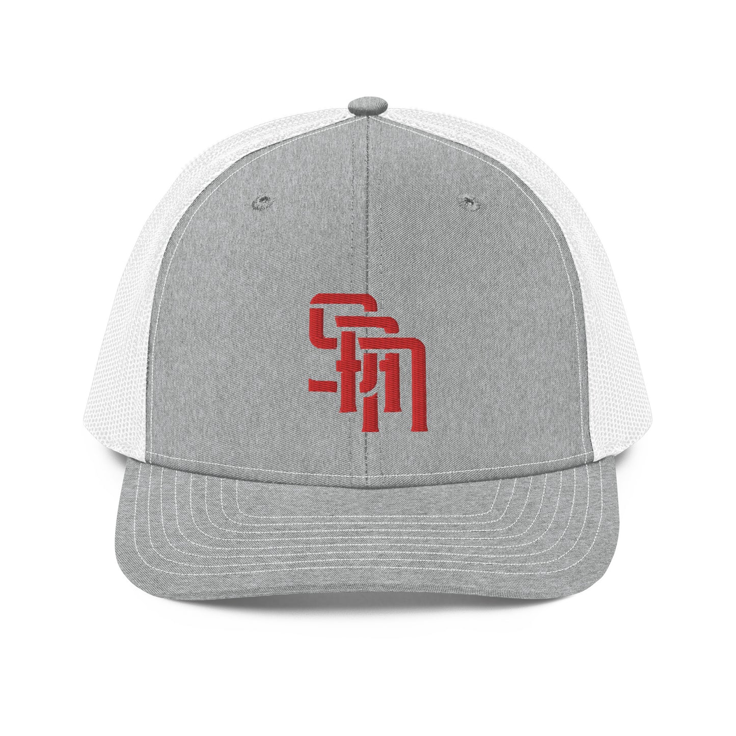 "SAN" Snapback Trucker Cap | Richardson 112 | E Luna Brand CLASSIC Solocrest 1 Red Thread Front Logo