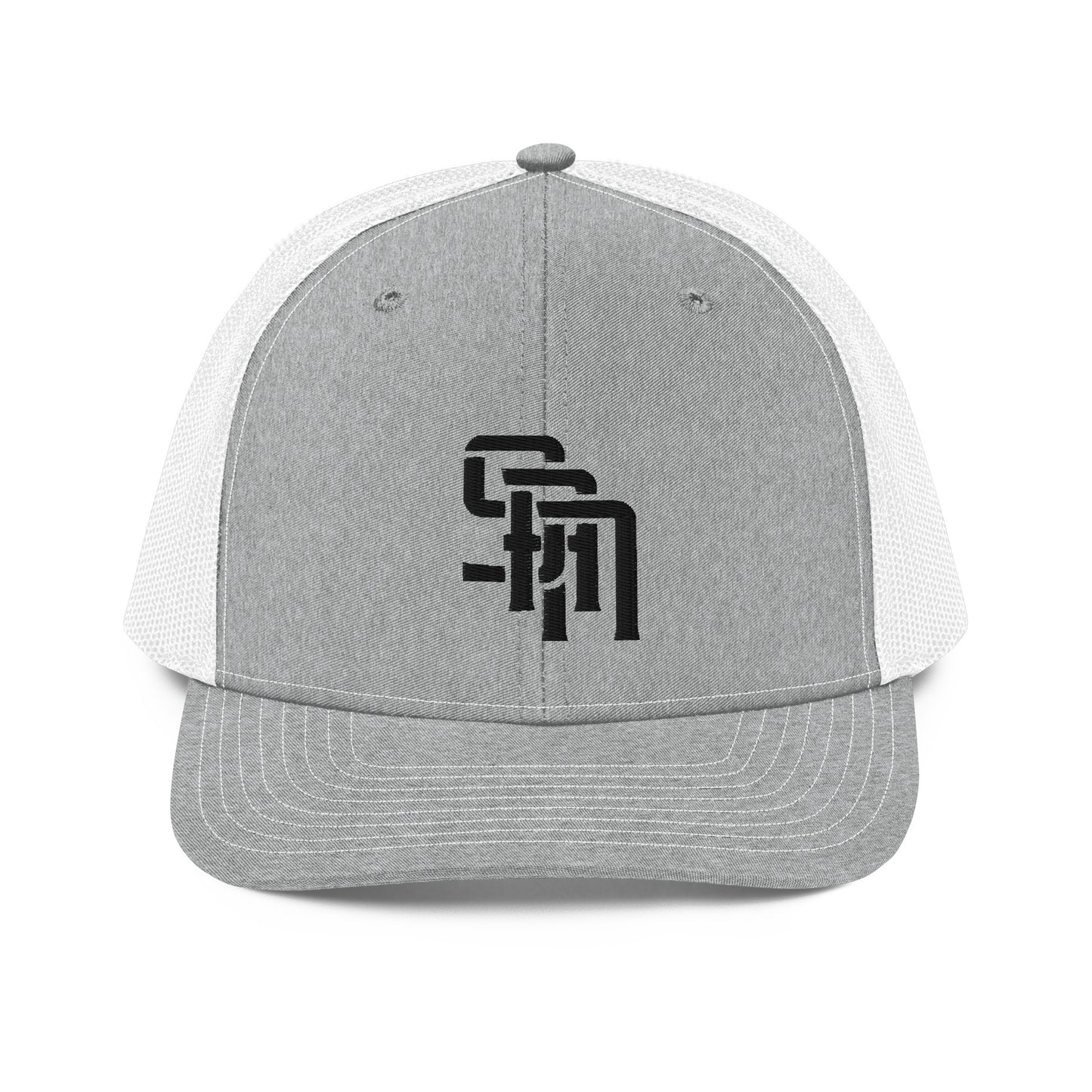 "SAN" Snapback Trucker Cap | Richardson 112 | E Luna Brand CLASSIC Solocrest 1 Black Thread Front Logo