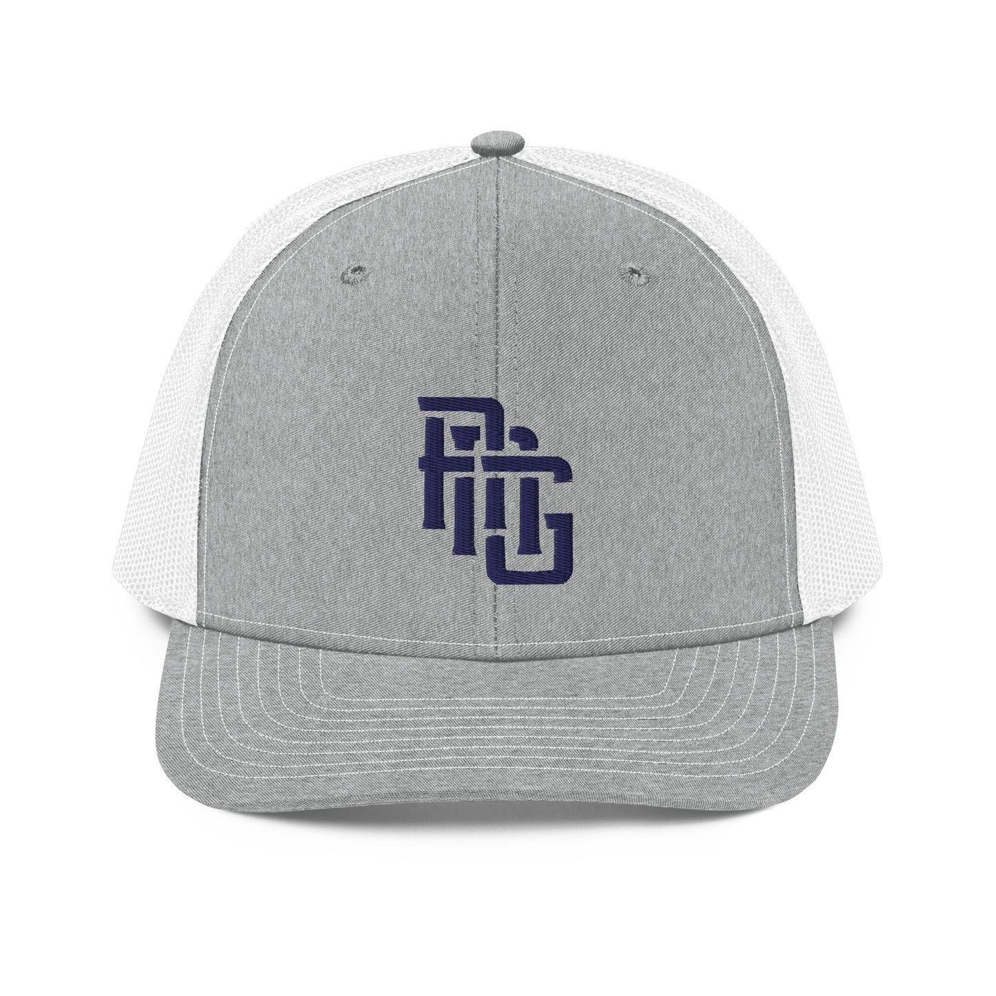 "ANG" Snapback Trucker Cap | Richardson 112 | E Luna CLASSIC Solocrest 1 Navy Thread Front Logo
