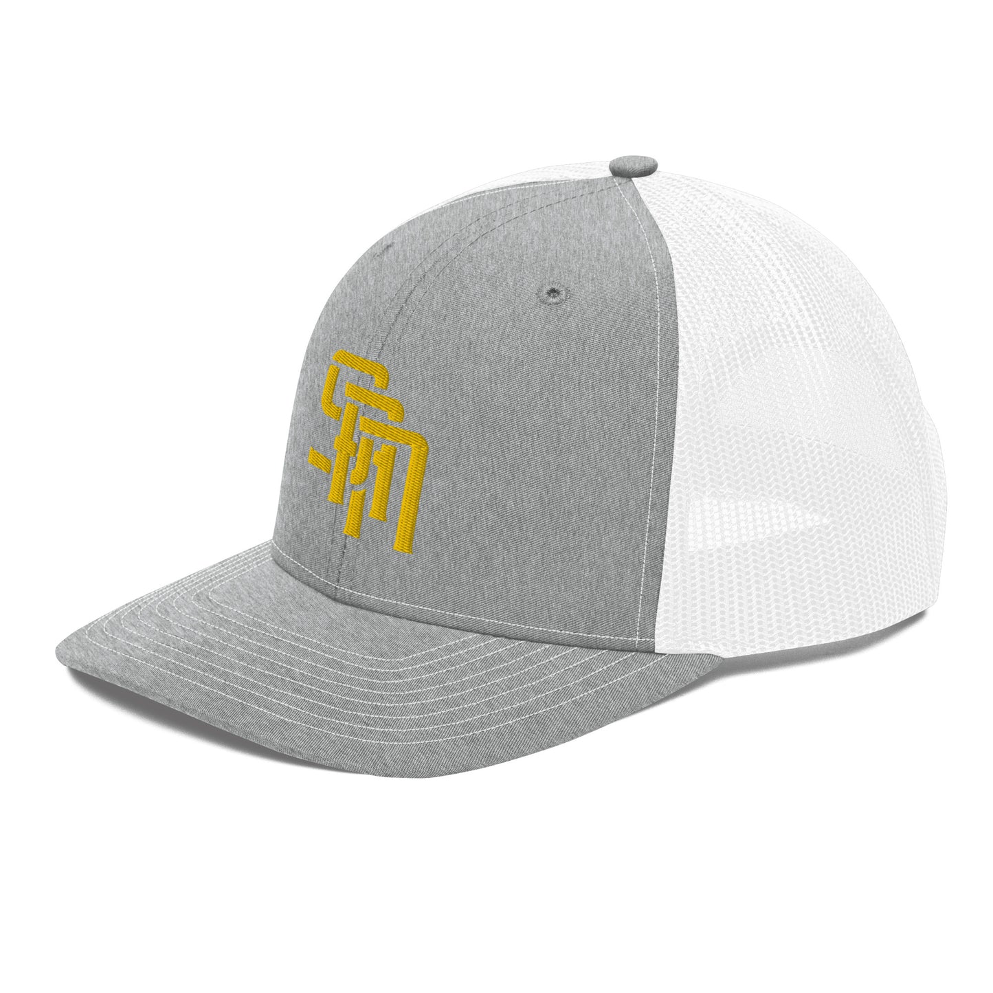 "SAN" Snapback Trucker Cap | Richardson 112 | E Luna Brand CLASSIC Solocrest 1 Gold Thread Front Logo