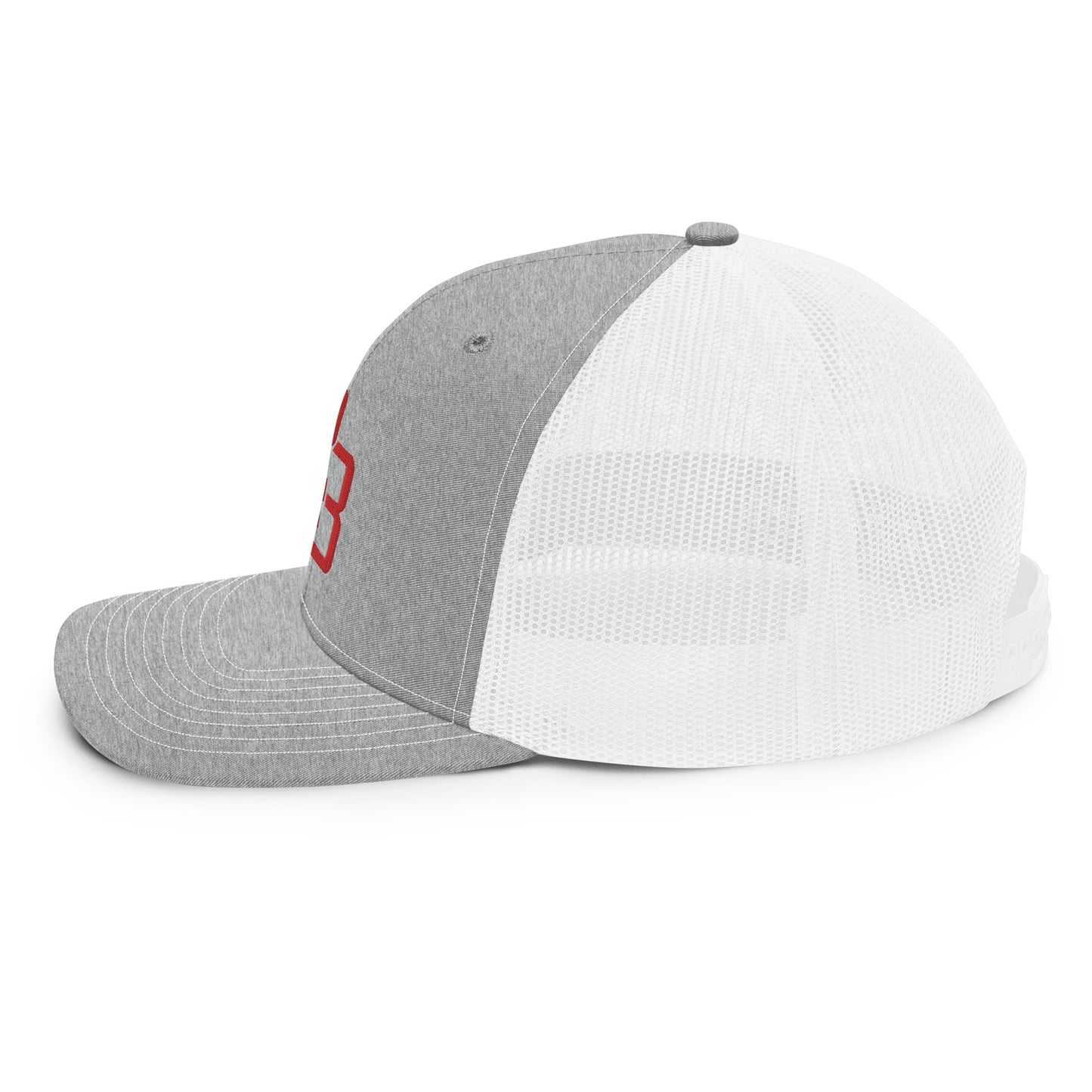 "213" Snapback Trucker Cap | Richardson 112 | E Luna CLASSIC Solocrest 1 Red Thread Front Logo